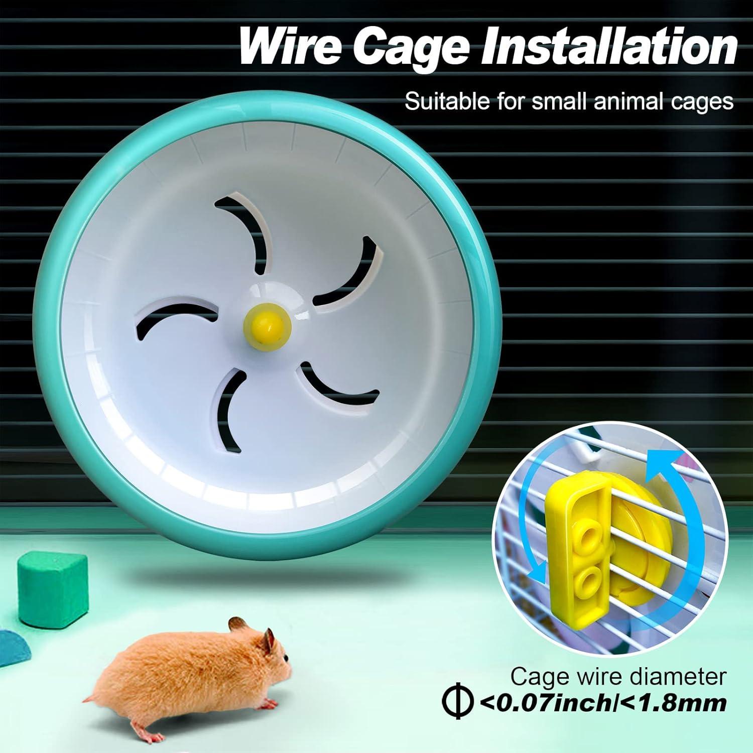 Rueda de Hámster 17.8 cm TieLishor Silenciosa Ajustable Azul