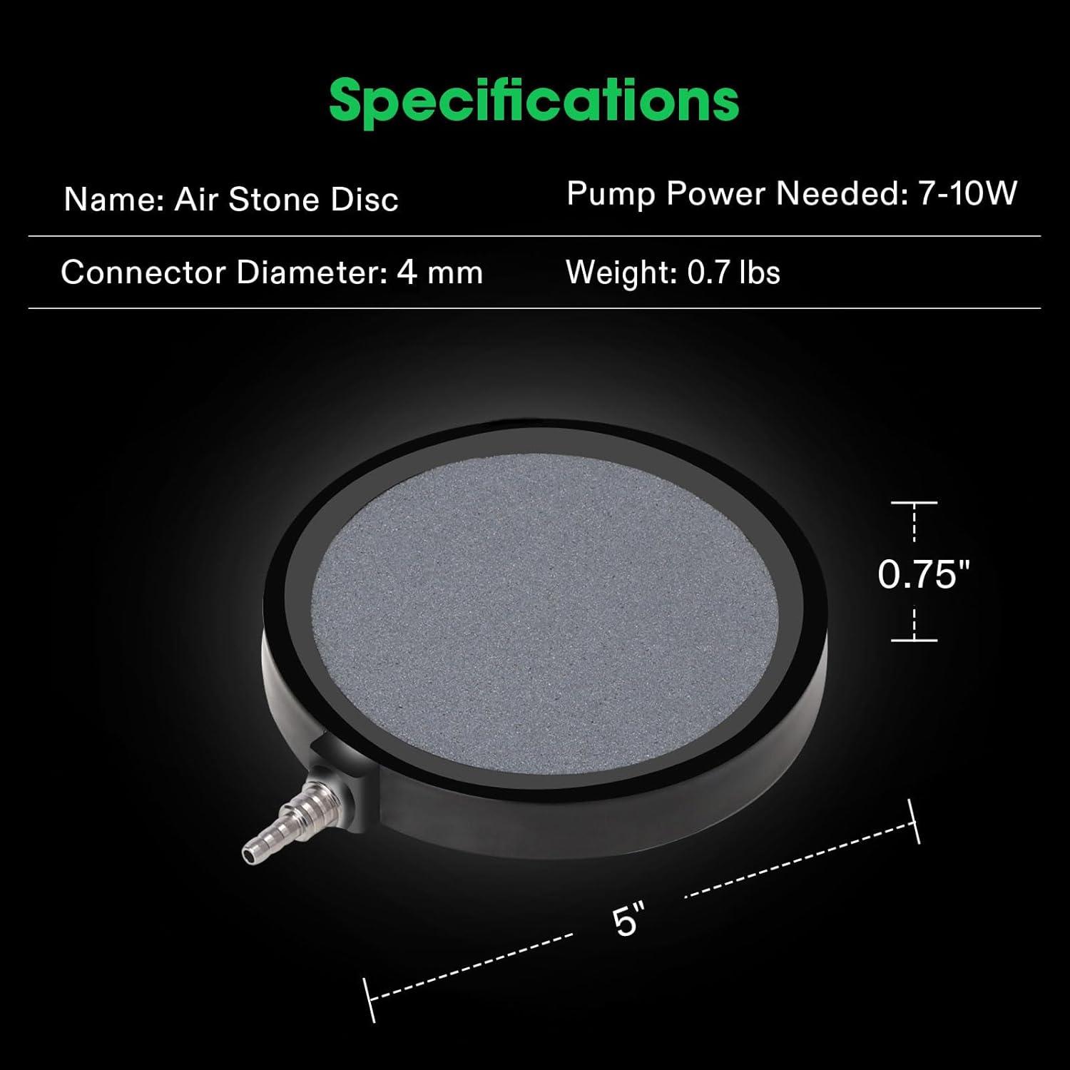 Piedra de Aire VIVOSUN 12.7 cm para Acuario y Hidropónica