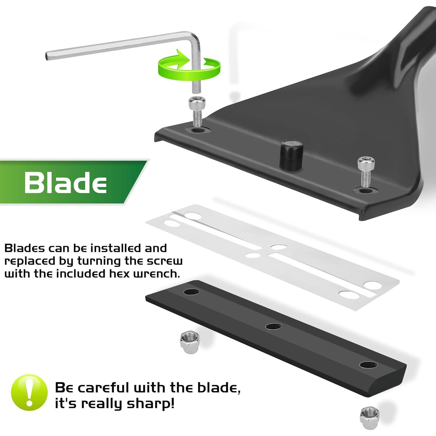 Raspador de Algas Profesional Neptonion 62.23 cm con 10 Cuchillas