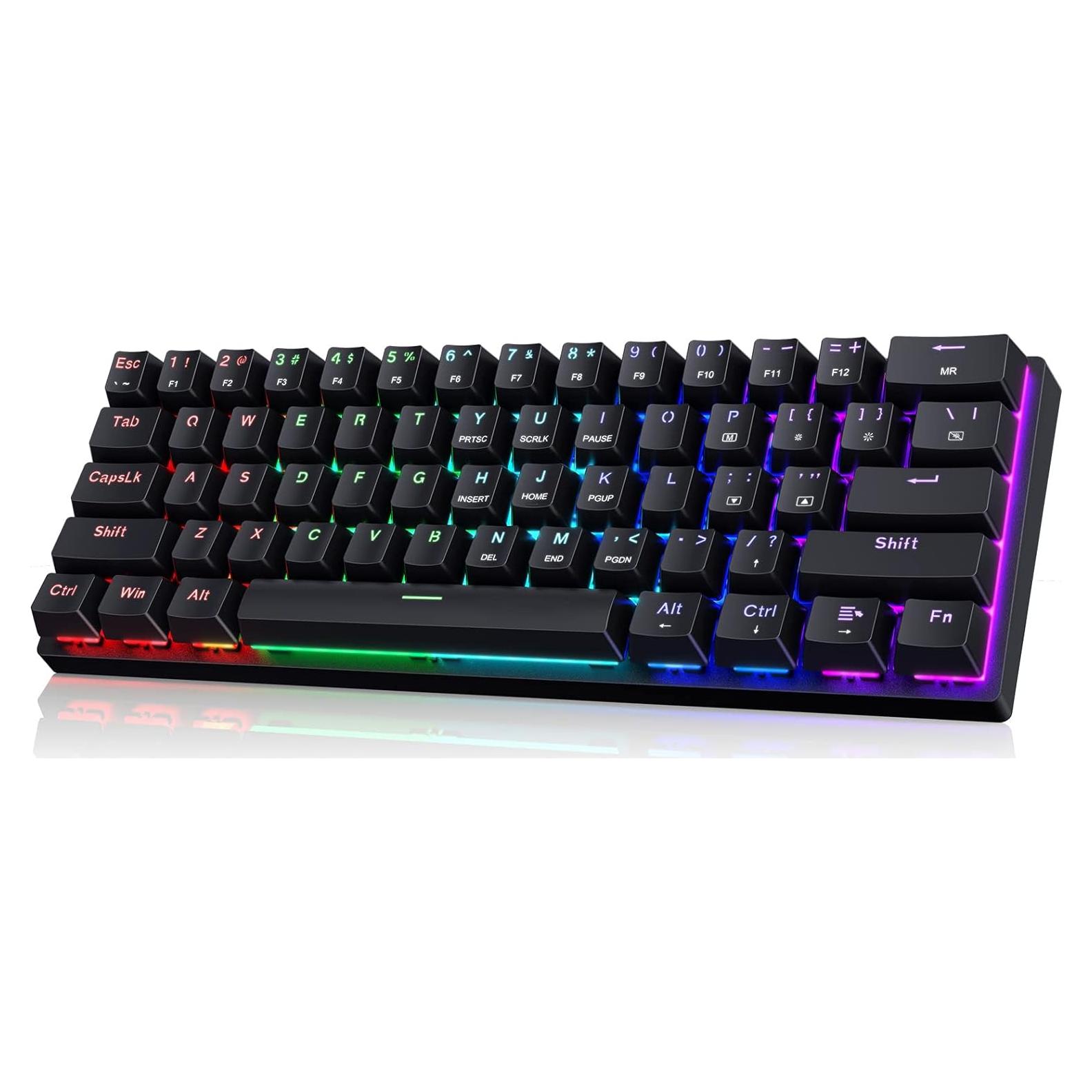 Teclado Mecánico Gaming CACKBIRD 60% Retroiluminado LED Negro