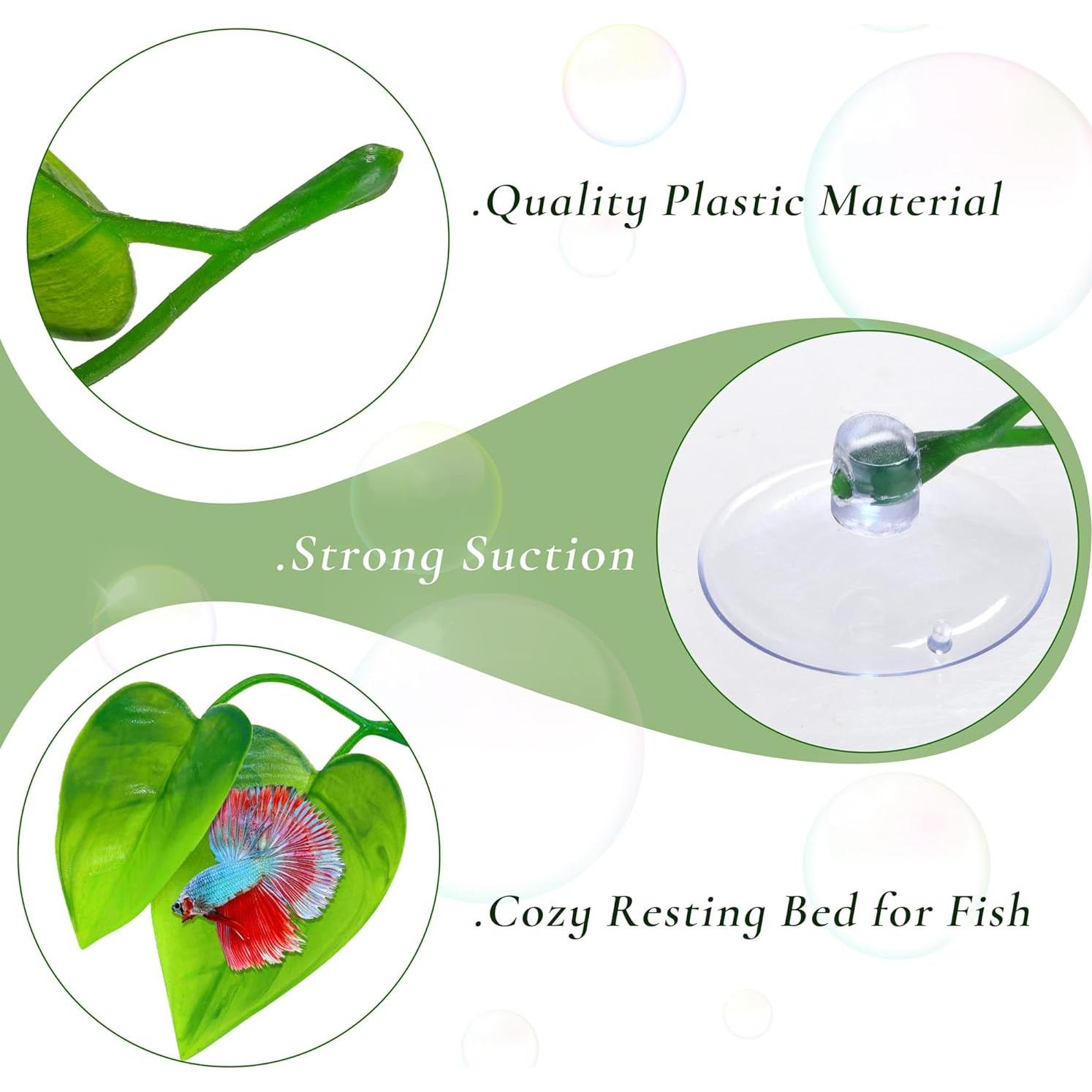 Almohadilla de Hoja URATOT para Peces Betta - 4 Piezas