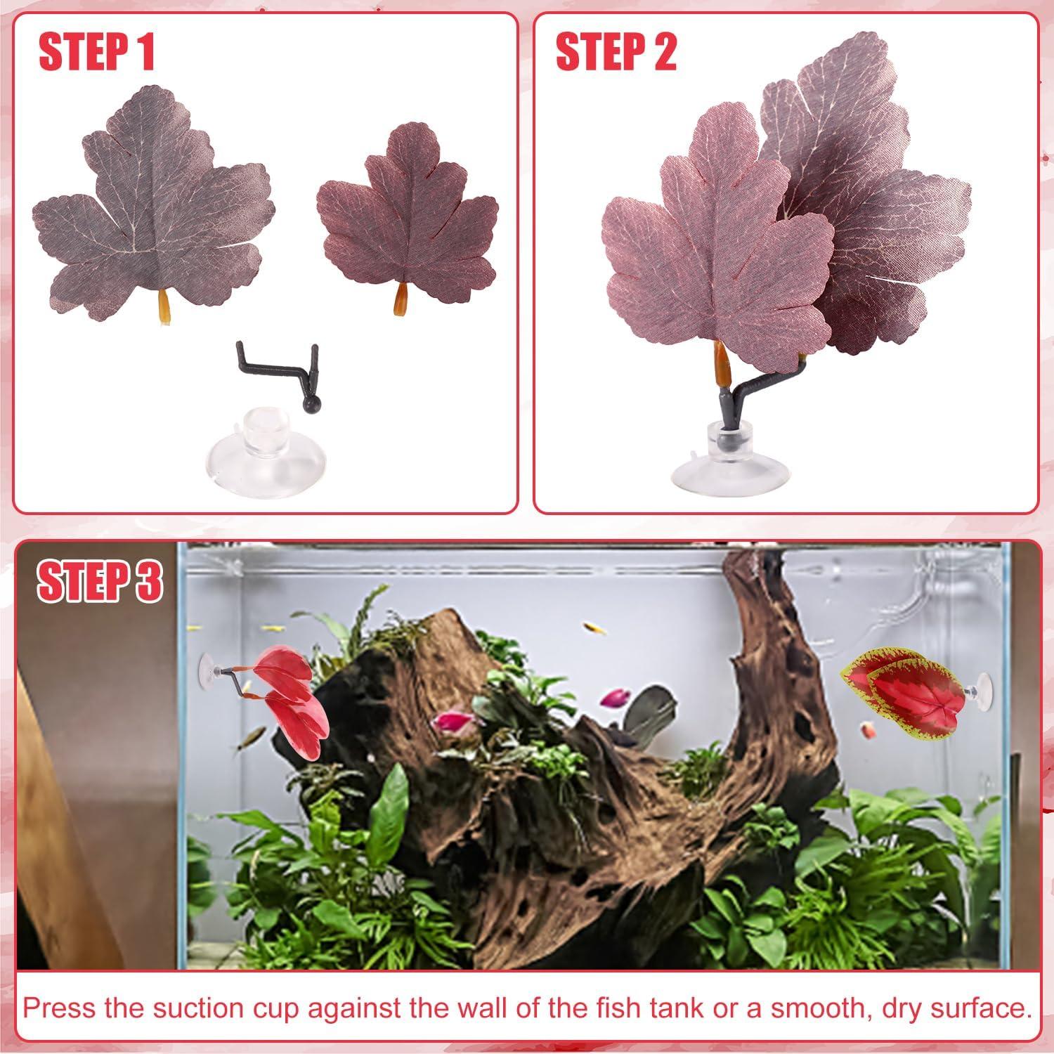 Juego de 4 Hamacas de Hoja para Betta Lyreh - Rojo