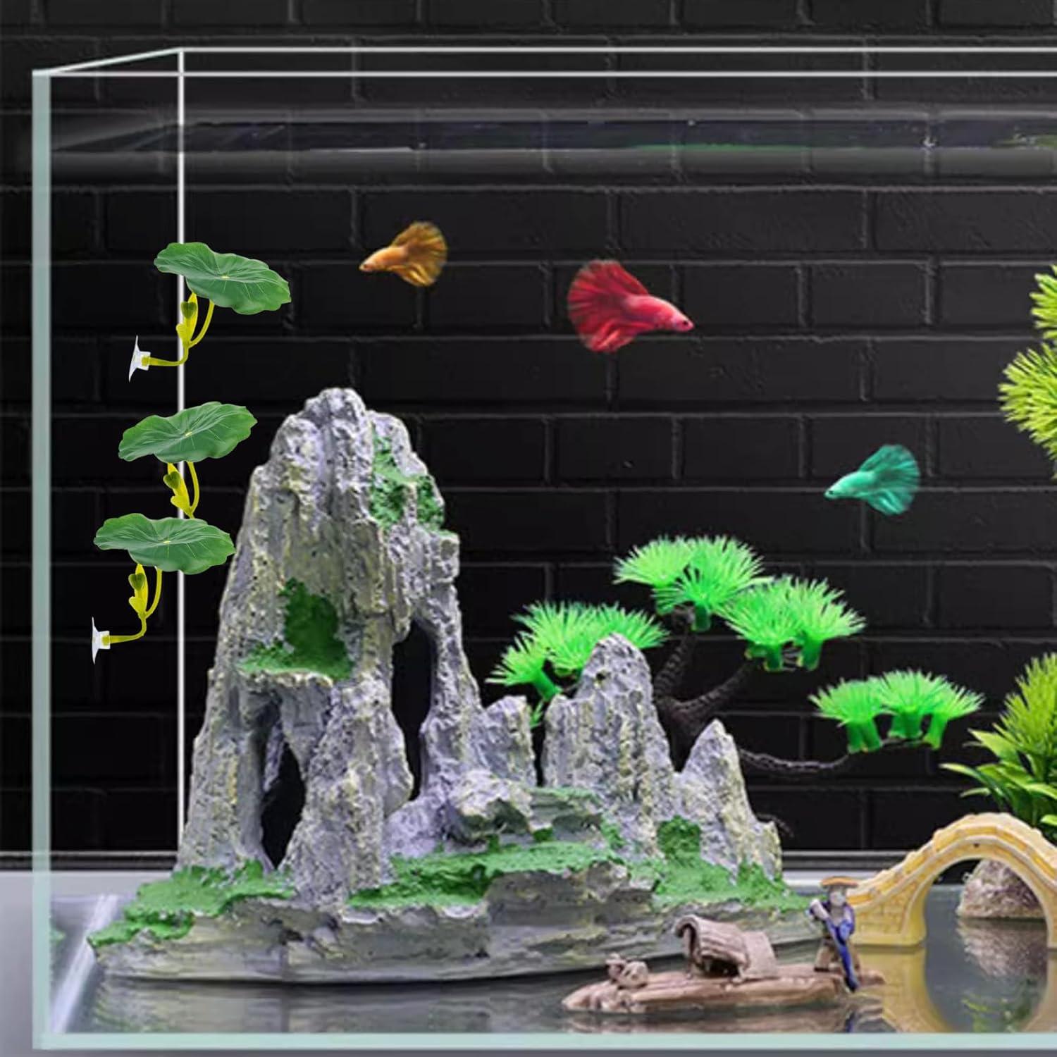 Juego de 3 hamacas de hoja para pez betta - Decoración acuarios