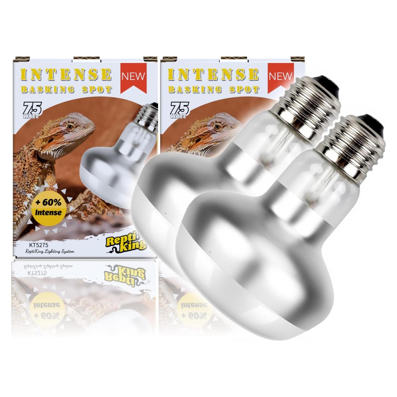 Lámpara de Calor para Reptiles ReptiKing 75W Paquete de 2