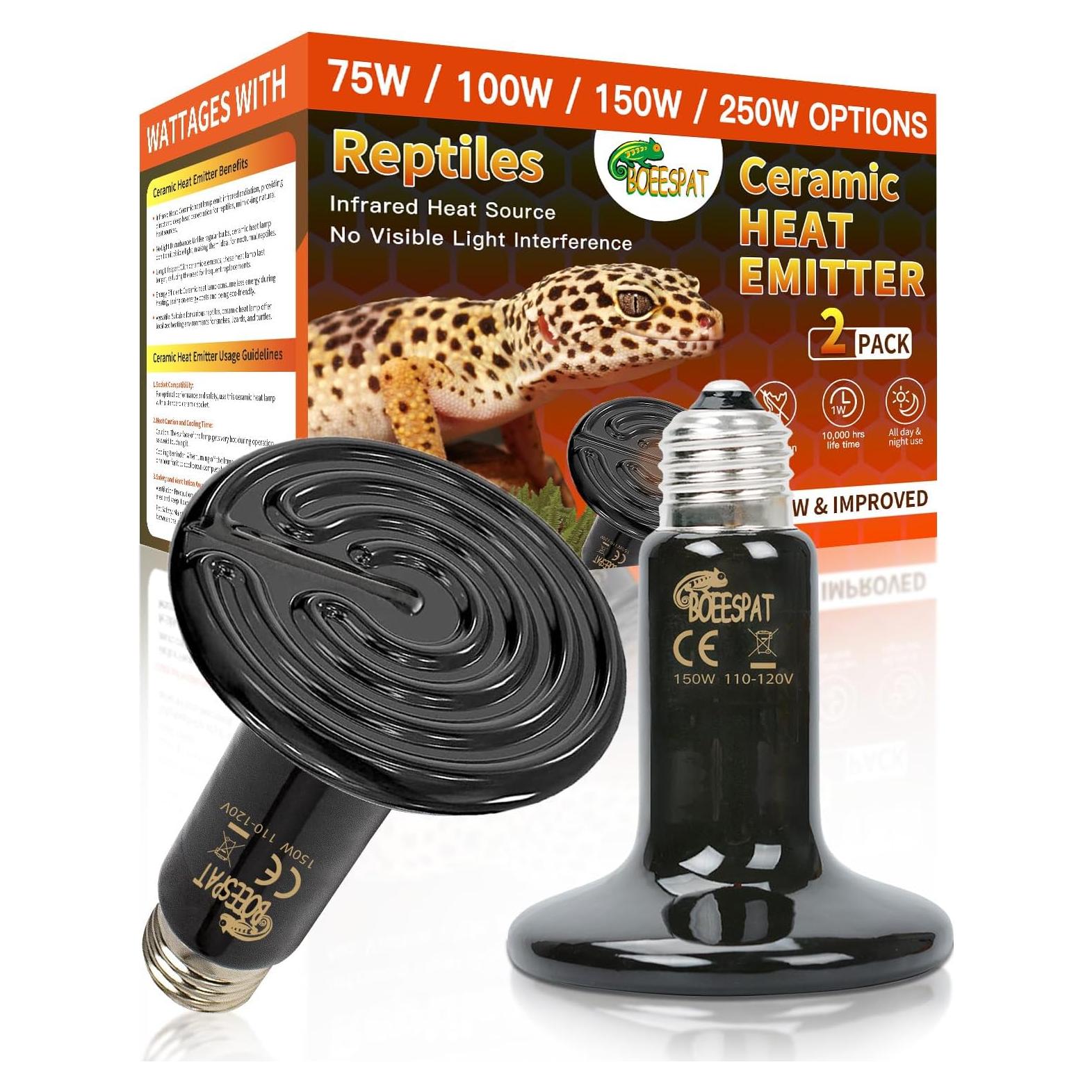 Lámparas de Calor Cerámicas BOEESPAT 150W Paquete de 2