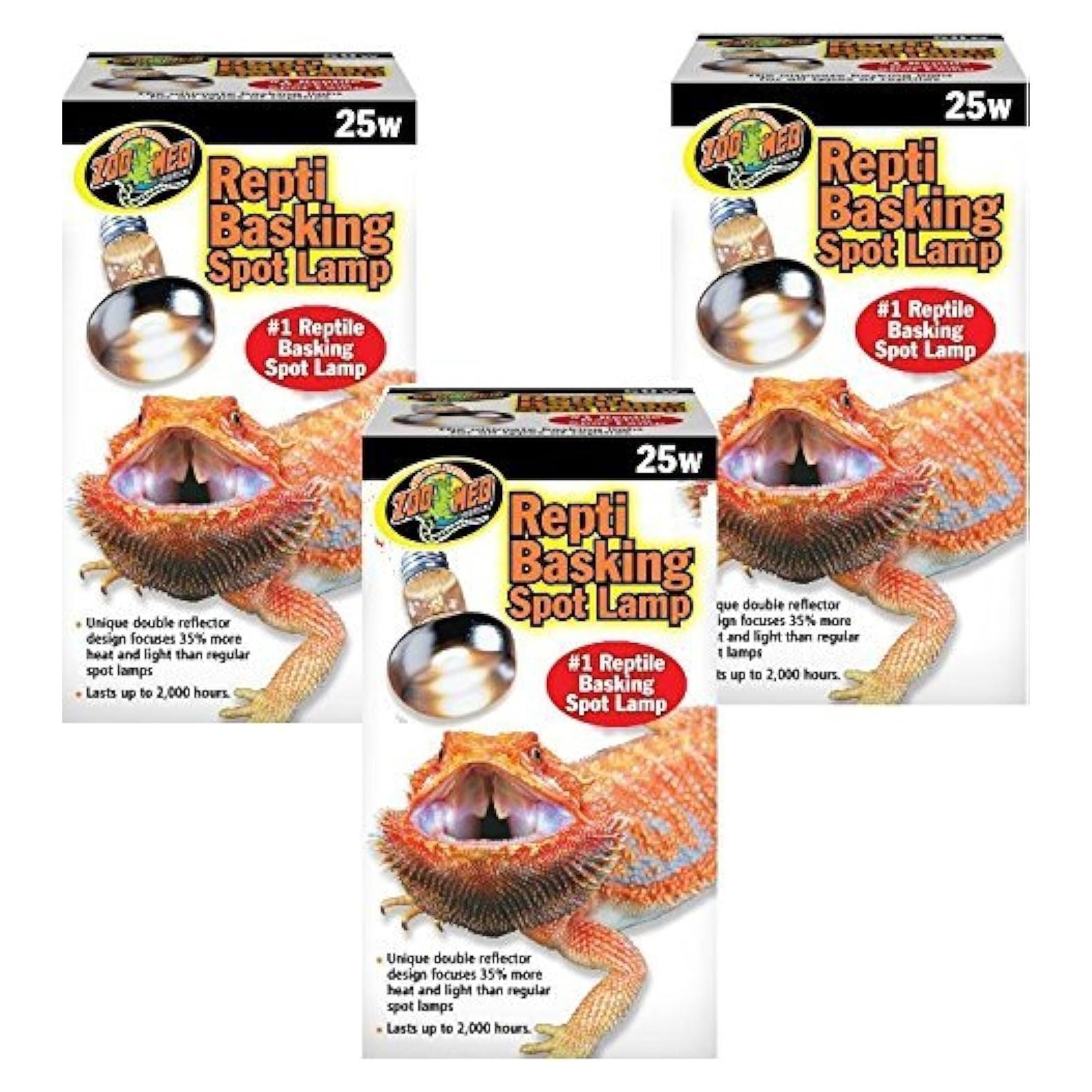 Lámpara de Spot de Calor para Reptiles Zoo Med 25W - Paquete de 3