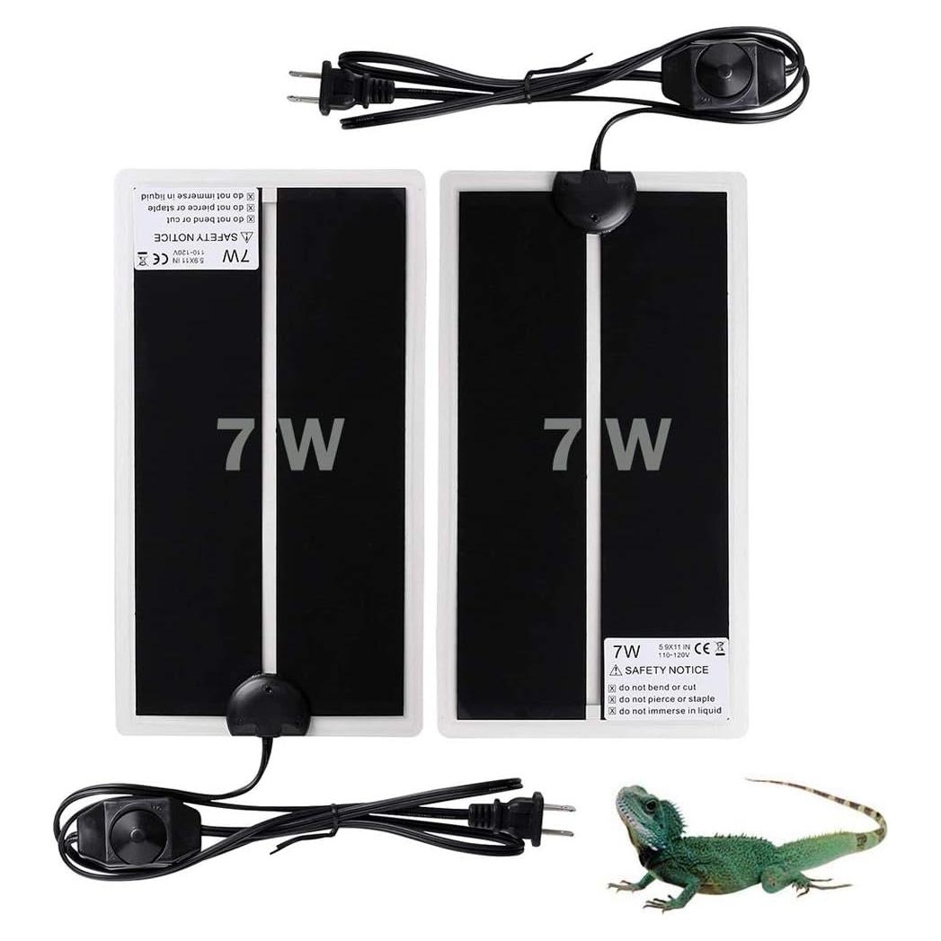Almohadilla Térmica para Reptiles KABASI 2PCS 7W Impermeable