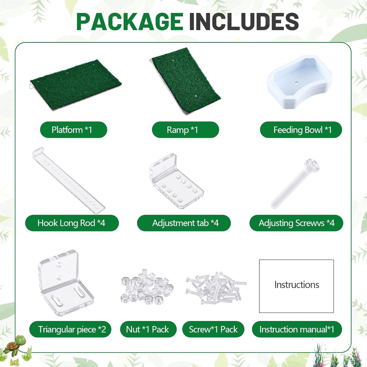 Plataforma de Sol para Tortugas Reallnaive 33 x 17.5 cm Ajustable