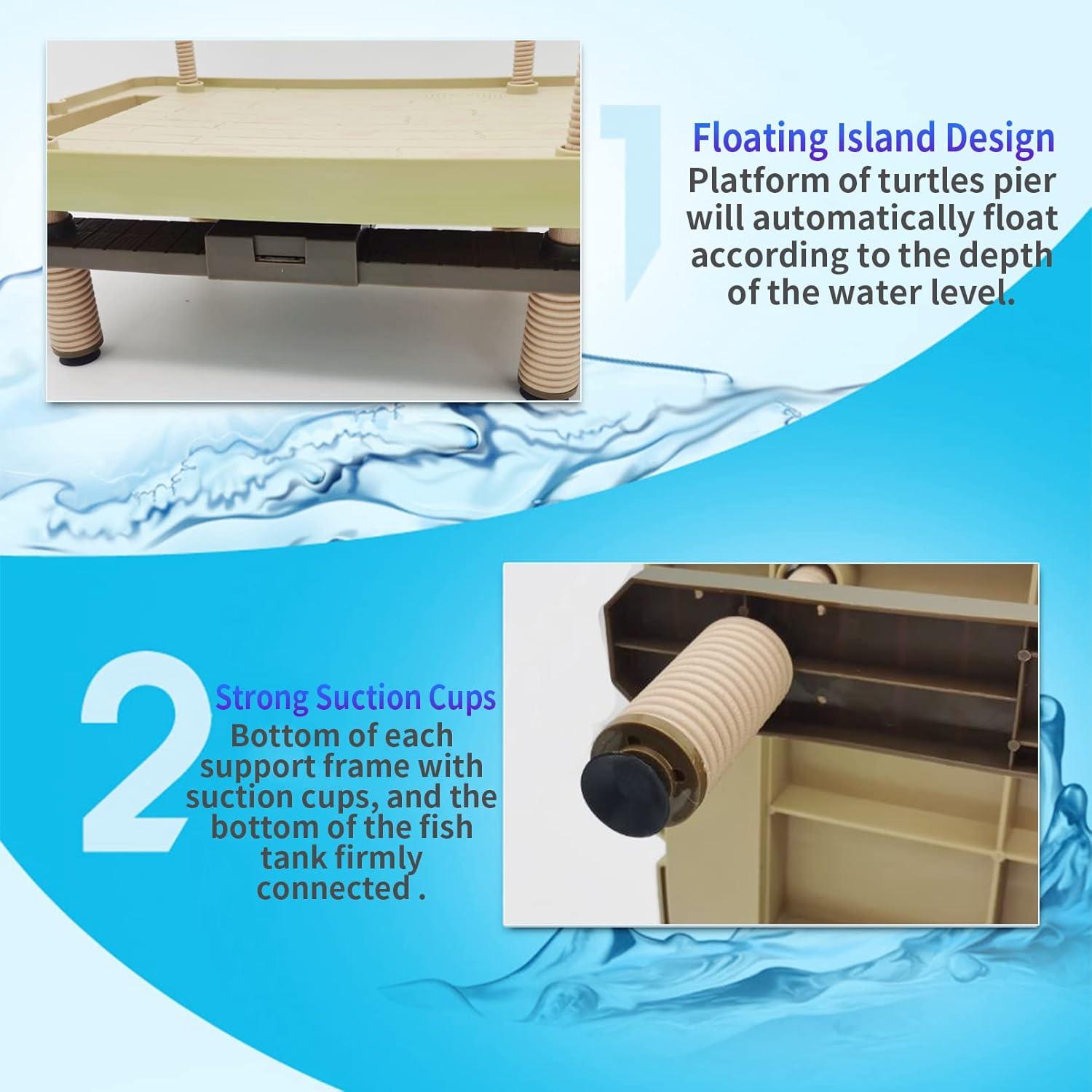 Plataforma Flotante Grande para Tortugas Tfwadmx 40.39x27.94cm