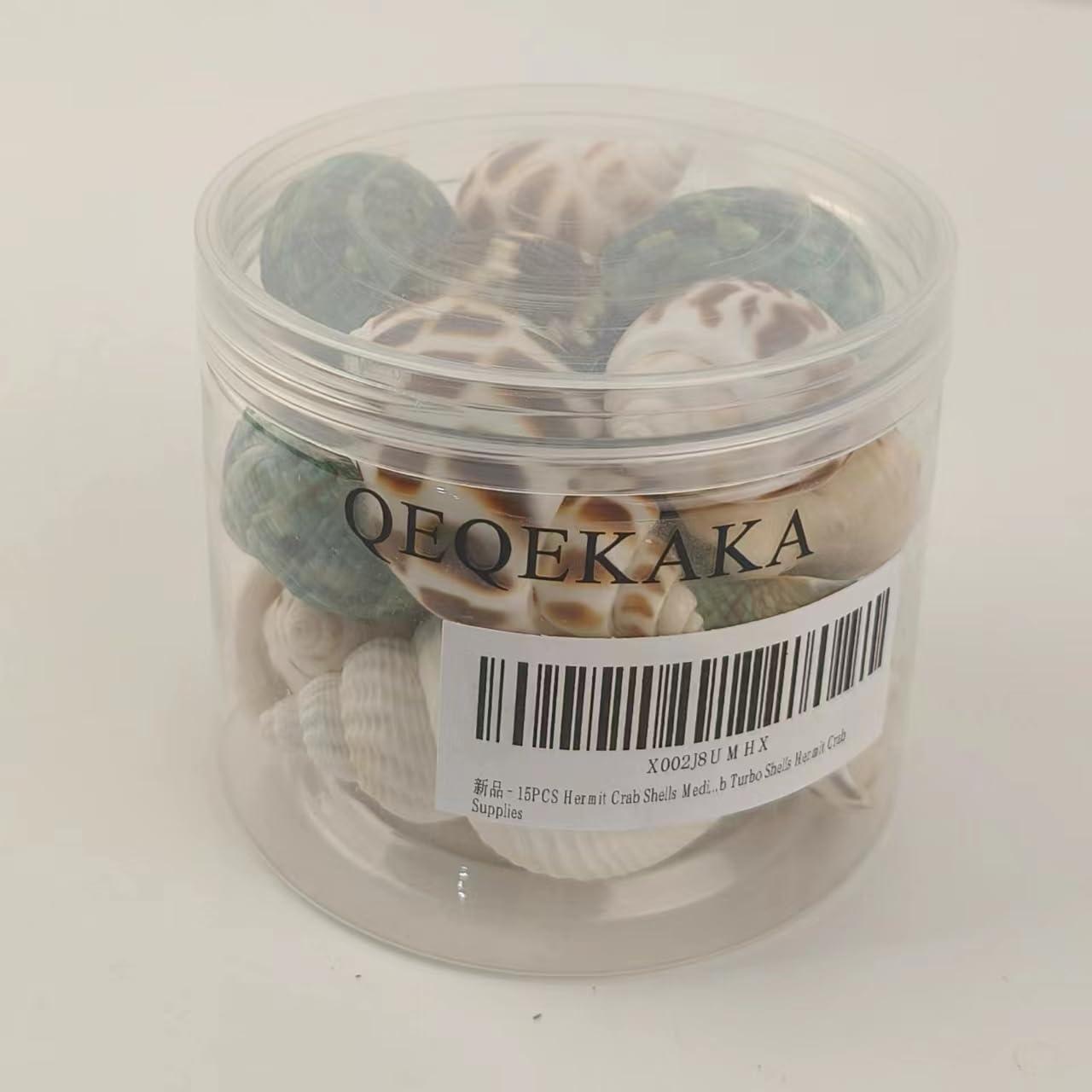 15 Conchas de Cangrejo Ermitaño Naturales QEQEKAKA 0.64-6.35 cm