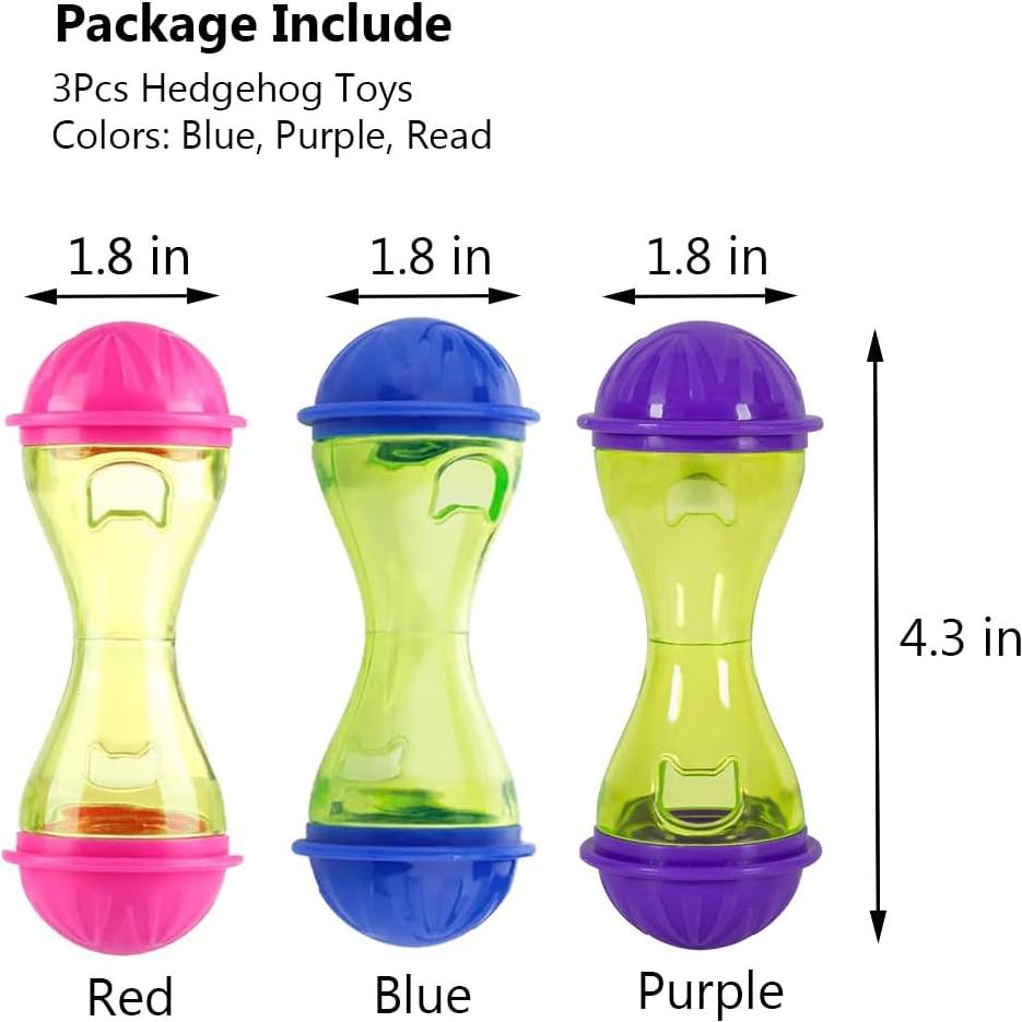 3 Juguetes para Erizos H-Enoch - Accesorios para Jaula 11x4cm