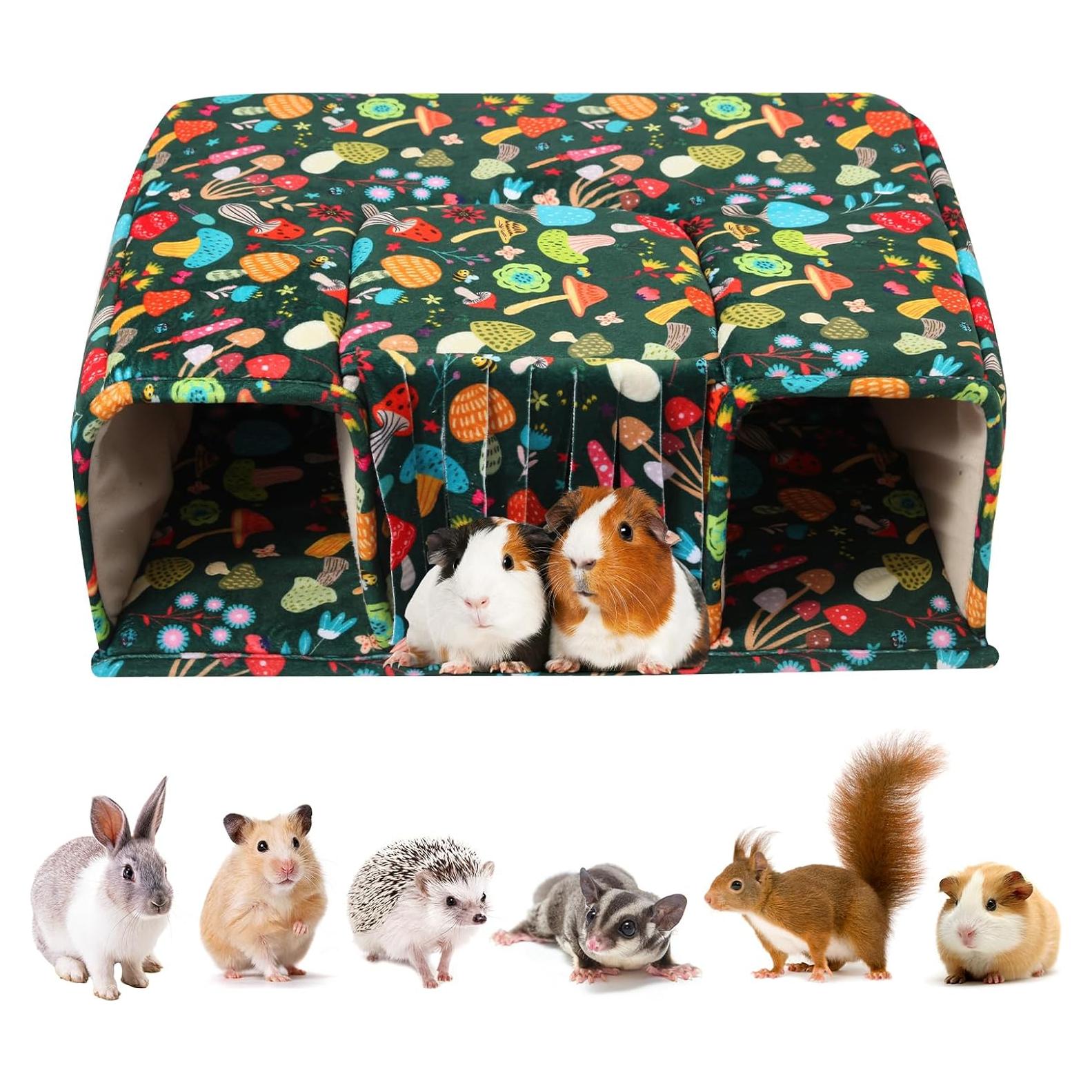 Escondite para Cobayas PETSPLANET con Túneles y Cama Suave