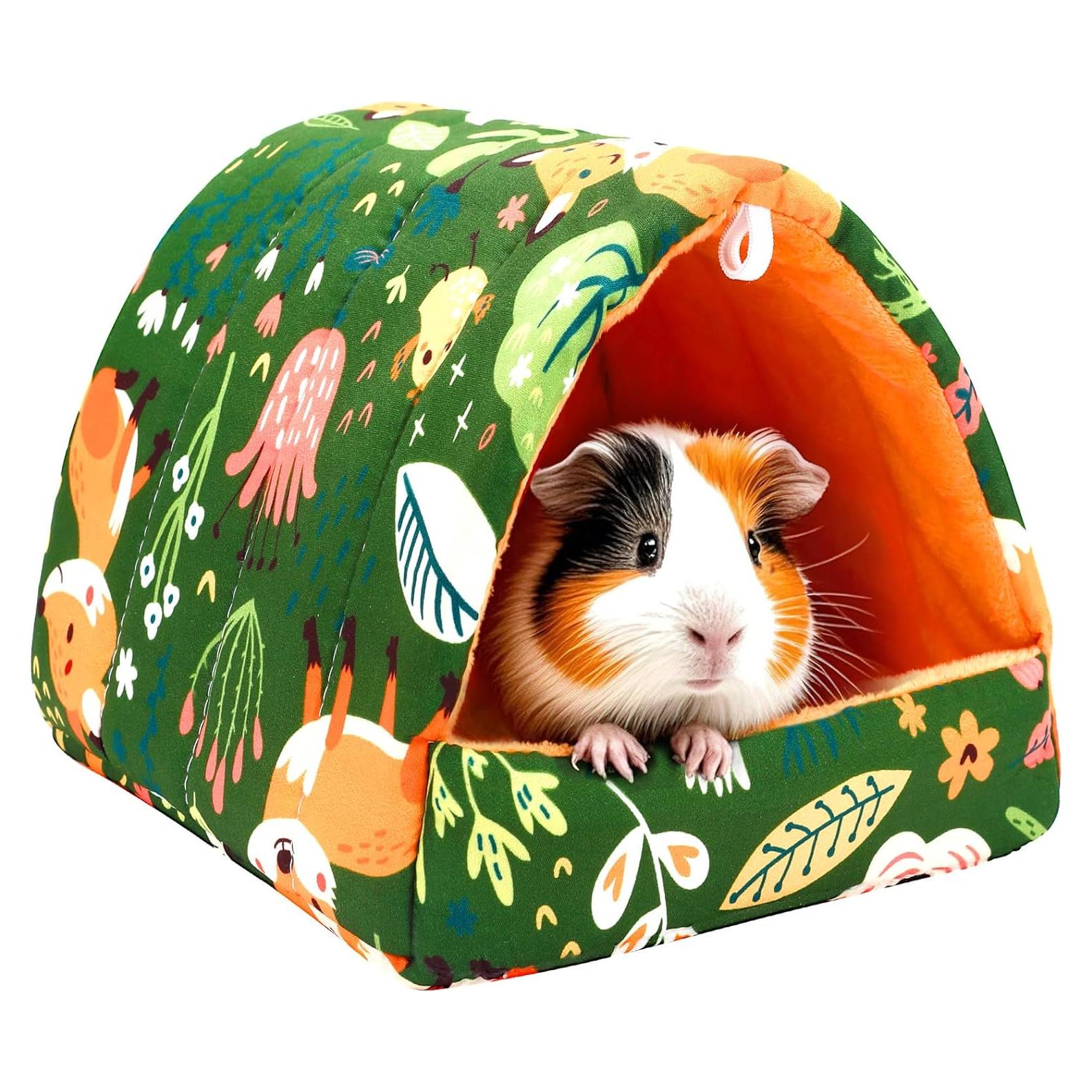 Cama para Cobayas UPINS Verde 20.1cm Lavable y Cómoda