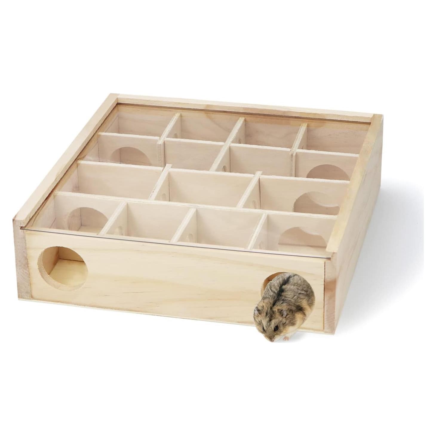 Túnel Laberinto de Madera Wontee para Hámster y Ratones