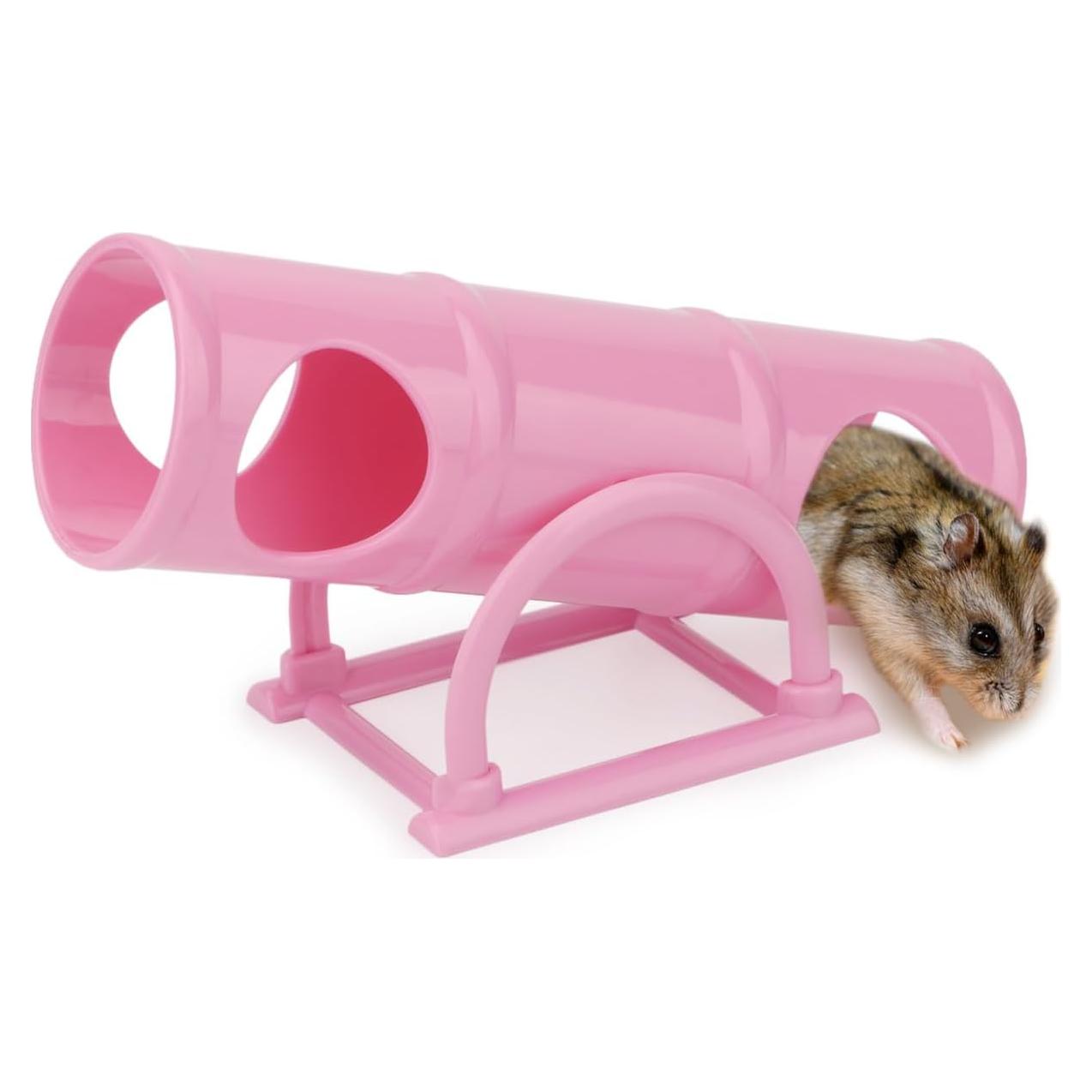 Juguete de túnel de balancín Hypeety para hámster rosa