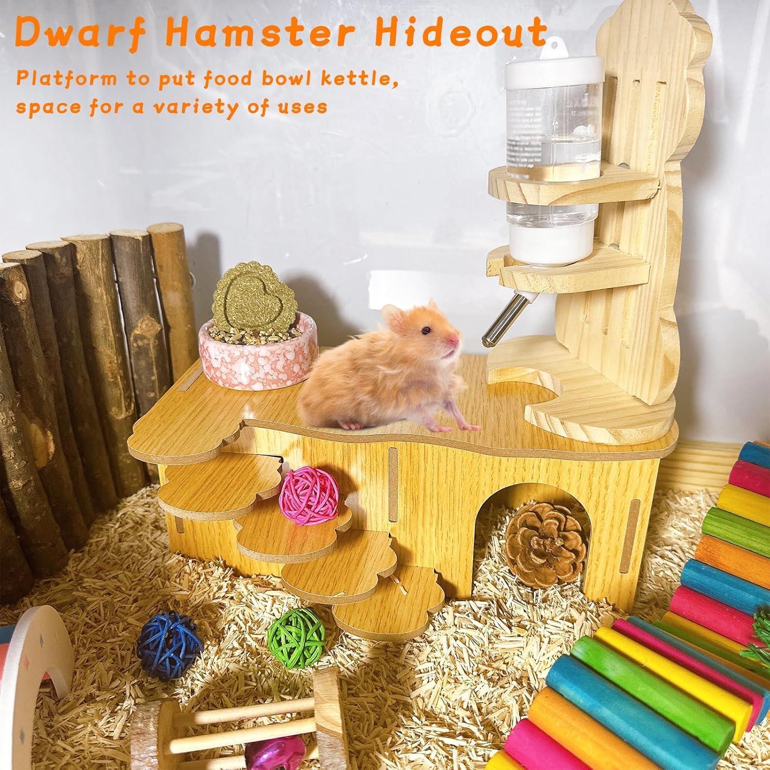 Escondite para Hámster Hamiledyi Laberinto de Madera 27x14x10.5cm