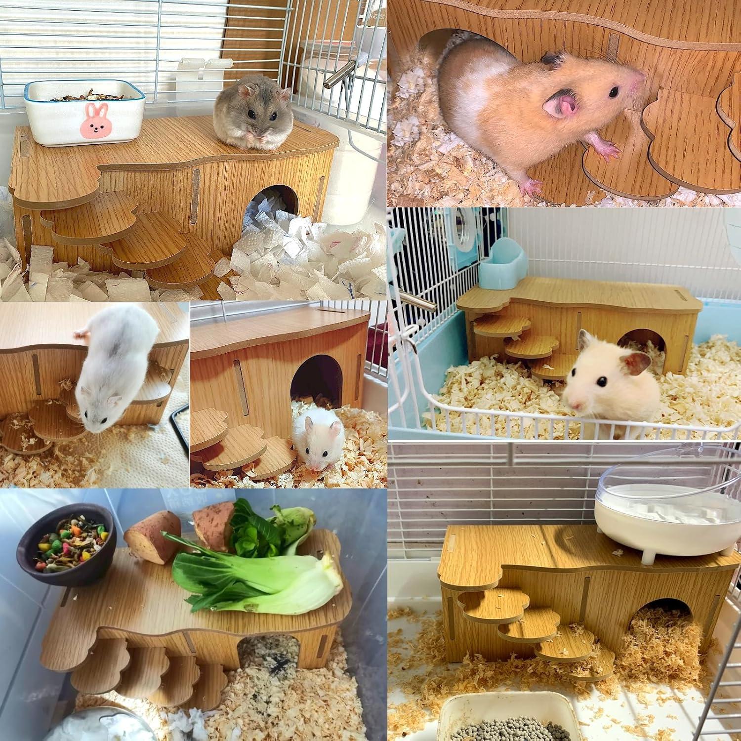 Escondite para Hámster Hamiledyi Laberinto de Madera 27x14x10.5cm