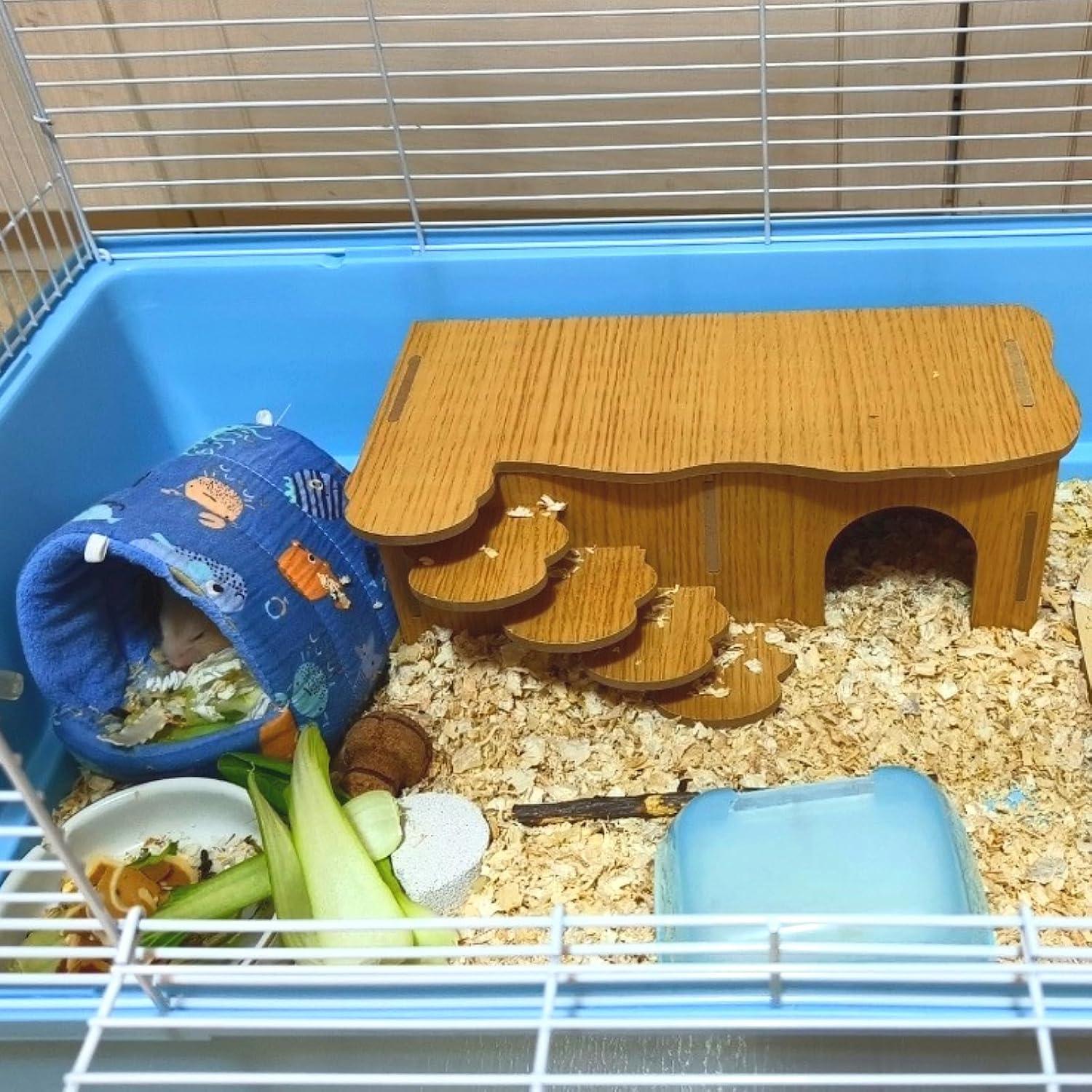 Escondite para Hámster Hamiledyi Laberinto de Madera 27x14x10.5cm