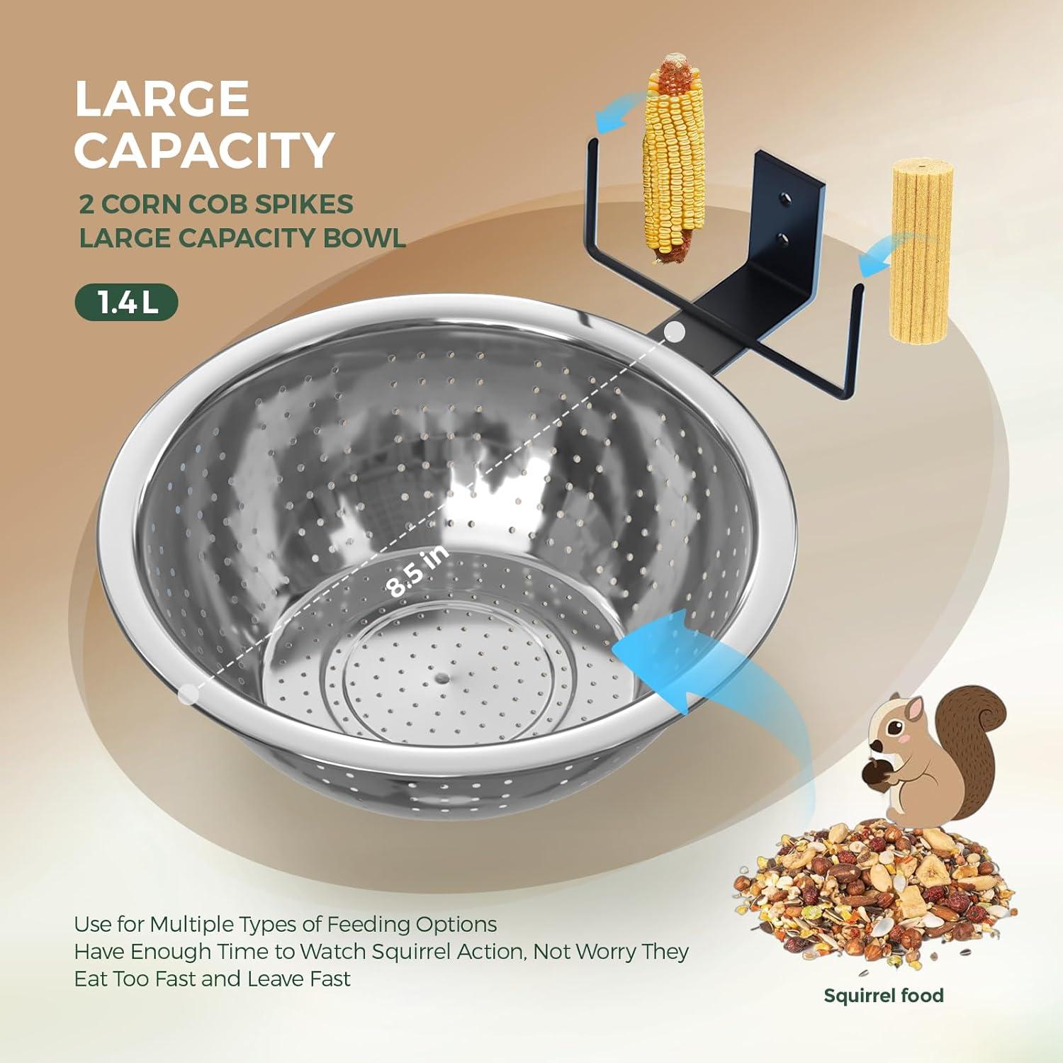 Comedero para Ardillas Karshall 1.4L Metal con Drenaje