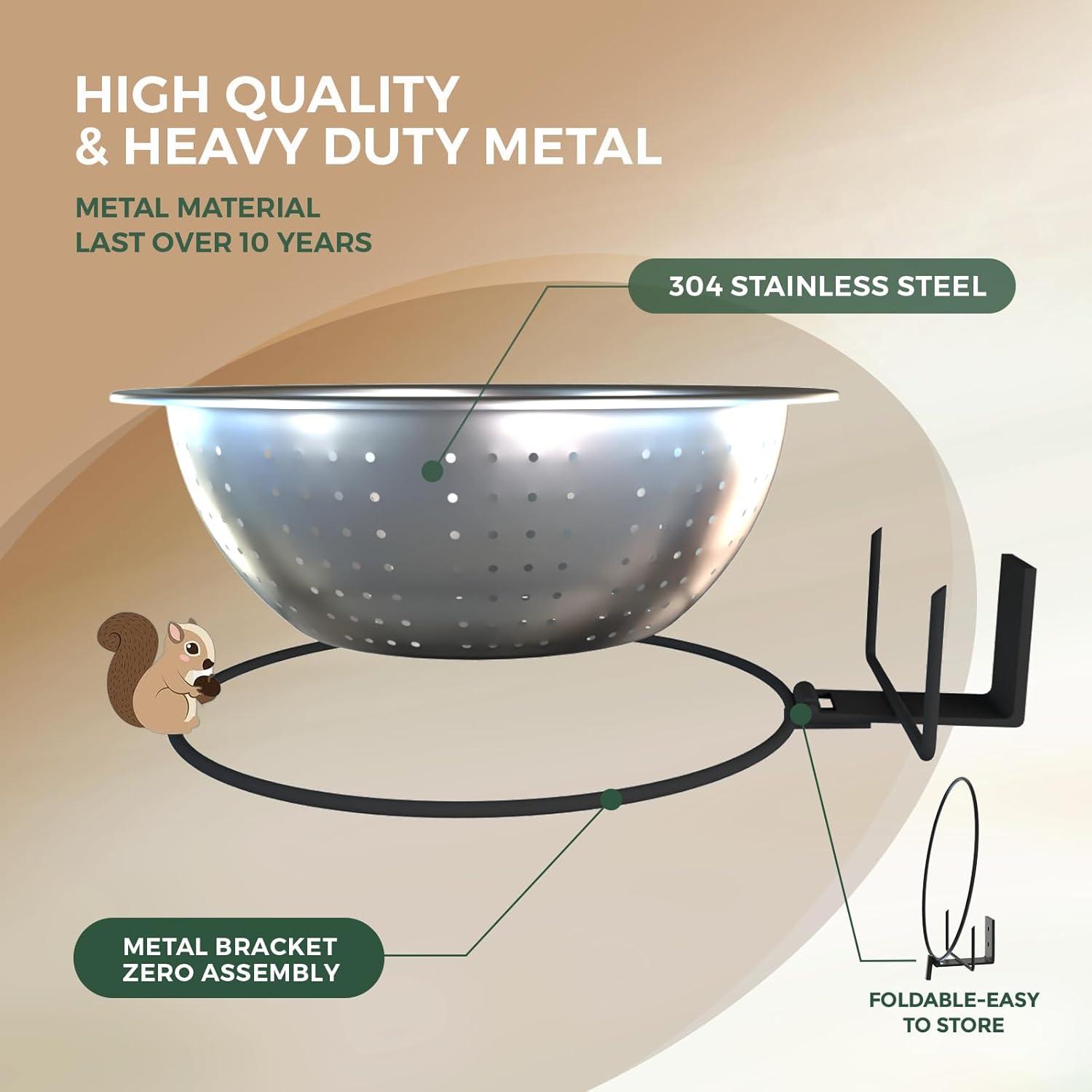 Comedero para Ardillas Karshall 1.4L Metal con Drenaje