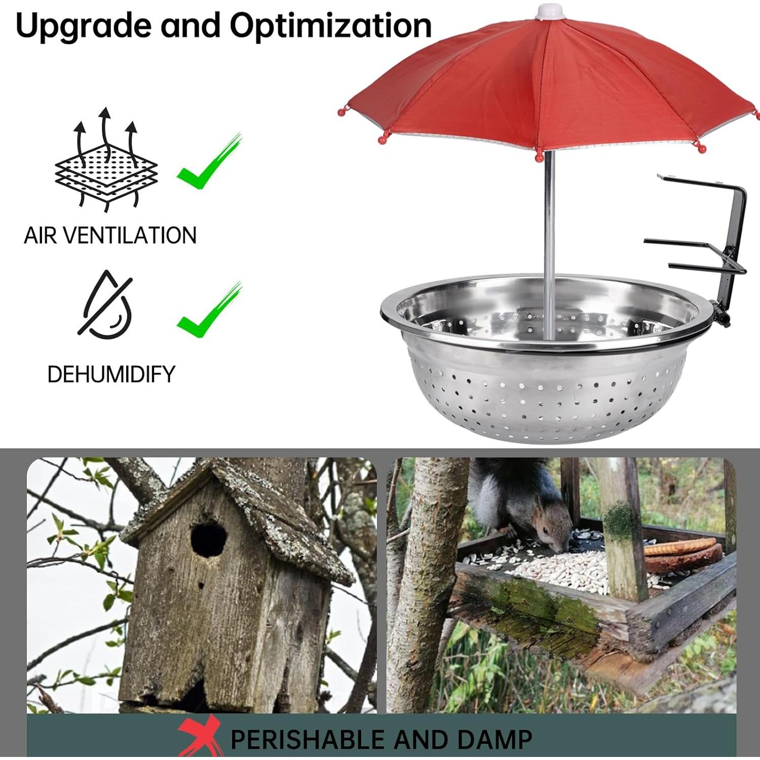 Comedero de Metal para Ardillas Dealsgogo - 1.47L, Plegable