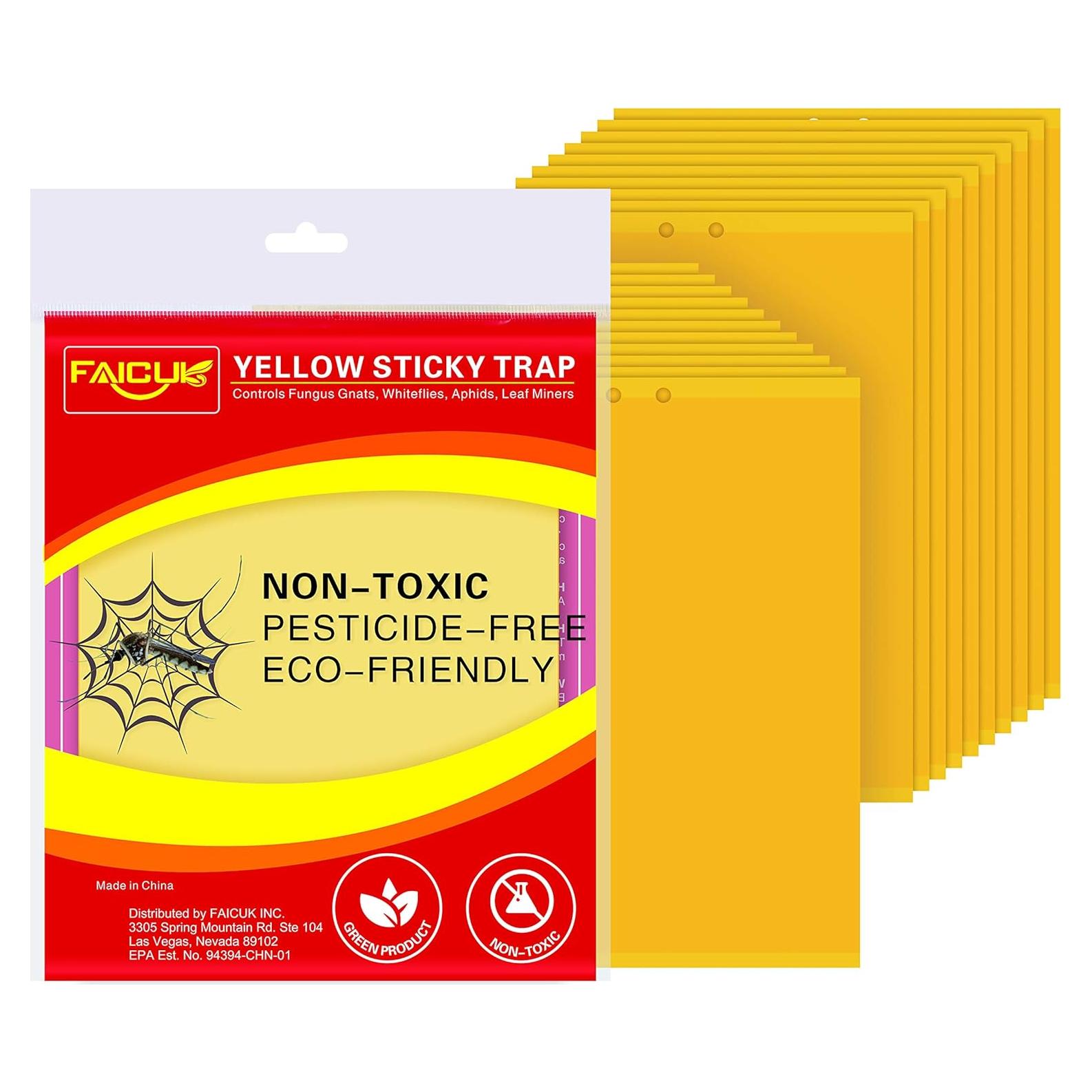 Trampas Adhesivas Amarillas Faicuk 20 Unidades para Insectos