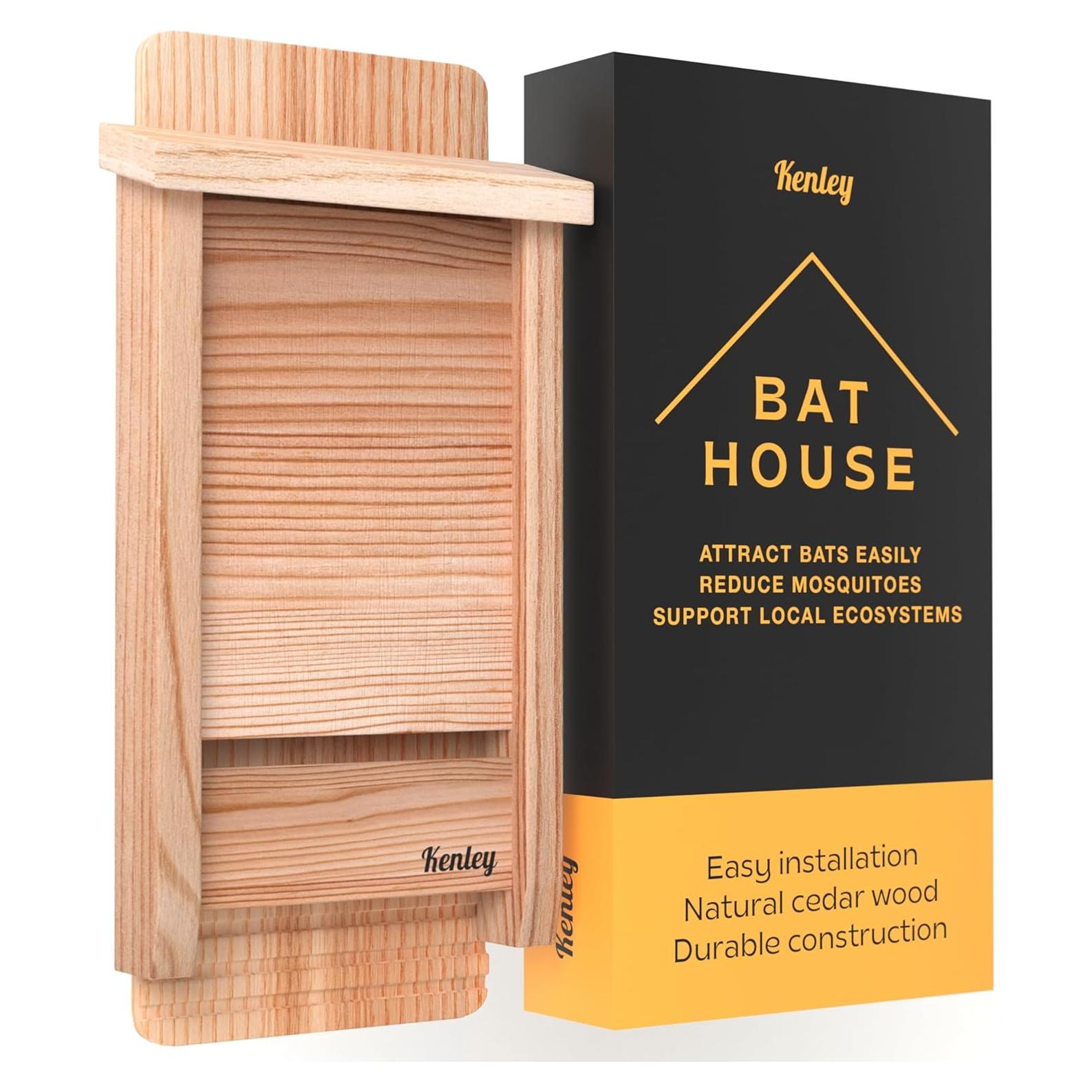 Casa de Murciélagos Kenley de Madera de Cedro - 1 Cámara