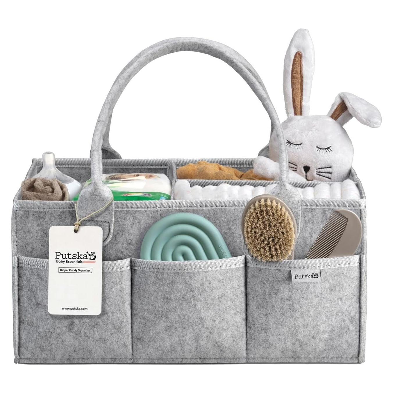 Caddy de Pañales Putska Grande Gris - Organizador Portátil