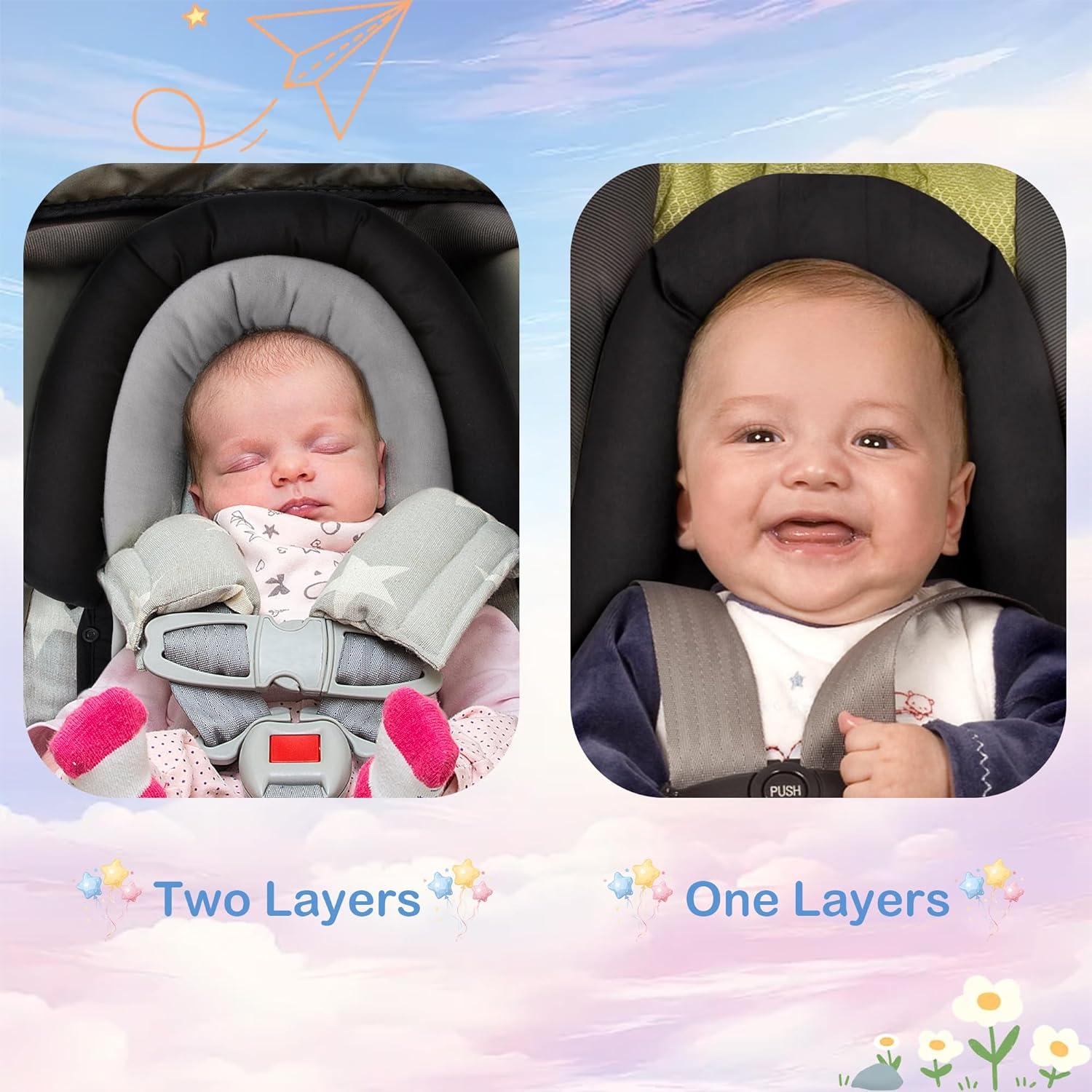 Soporte de Cabeza para Bebés Pro Goleem 2 en 1 Gris y Negro