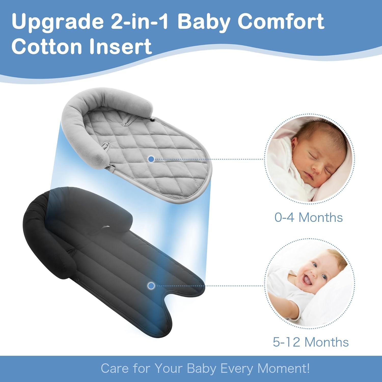 Soporte de Cabeza para Bebés Pro Goleem 2 en 1 Gris y Negro