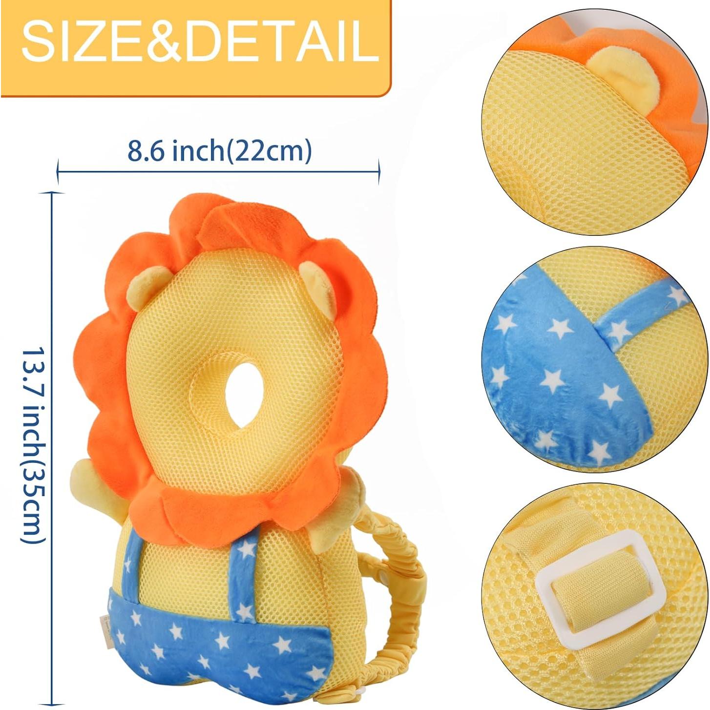 Protector de Cabeza para Bebé HGTC León Amarillo Suave 0.18 kg