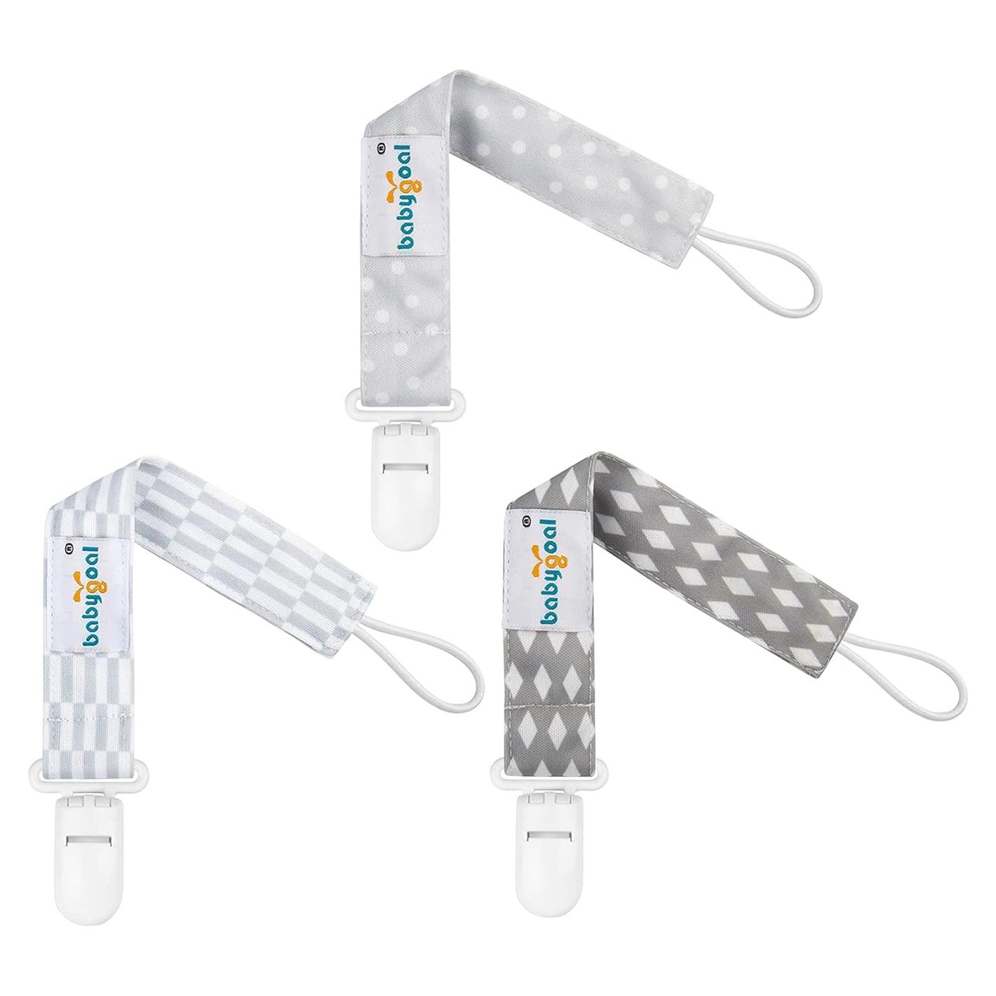 Clips de Chupete Babygoal PS06, Paquete de 3, Unisex, Lavables