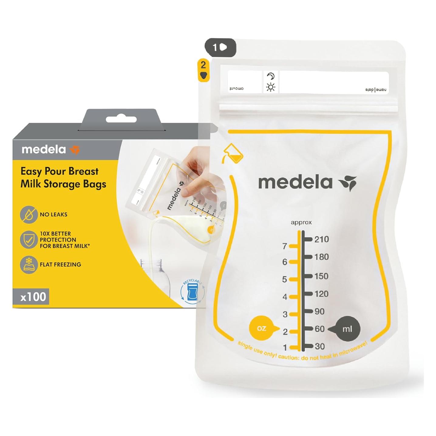 Bolsas de Almacenamiento de Leche Materna Medela Easy Pour 100 Unidades 210ml