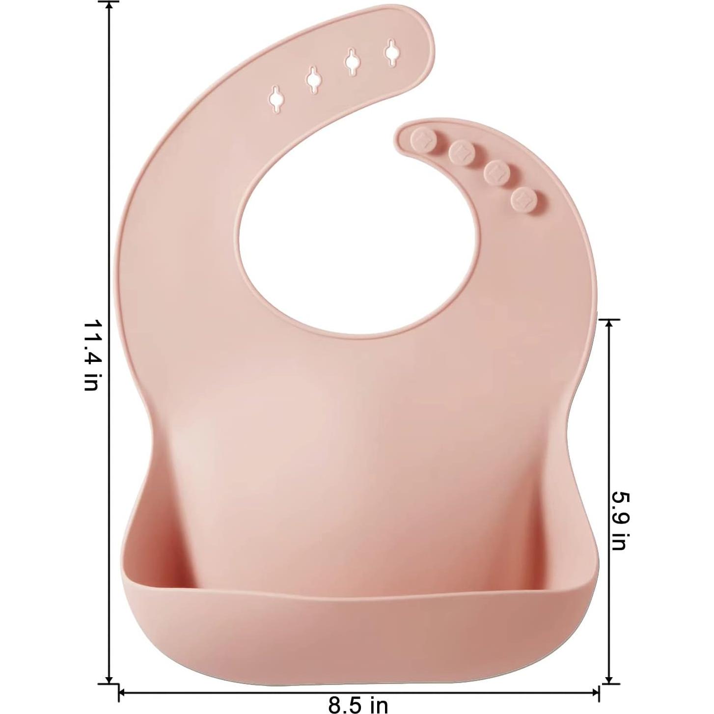 Conjunto de 3 Baberos de Silicona PandaEar para Bebés - Ajustables y Libres de BPA