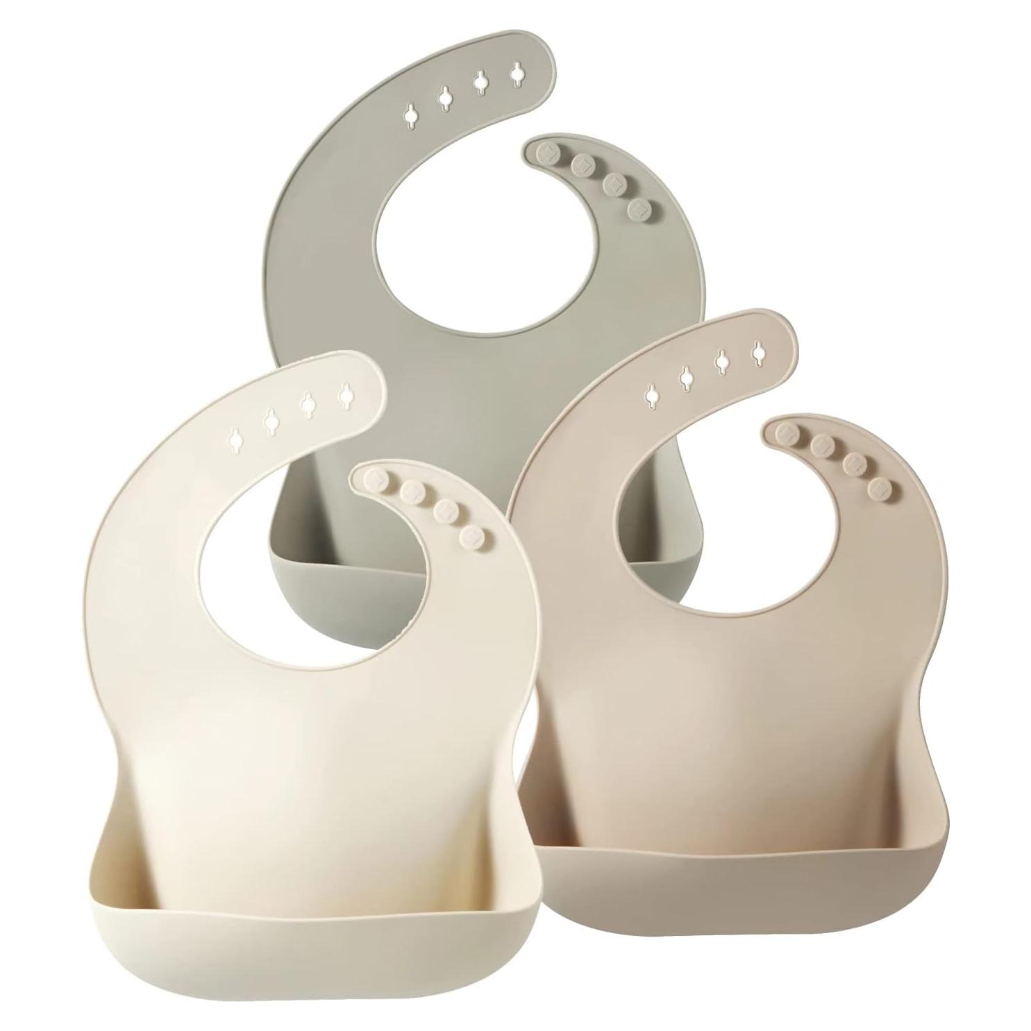 Babero de Silicona PandaEar Ajustable para Bebés y Niños