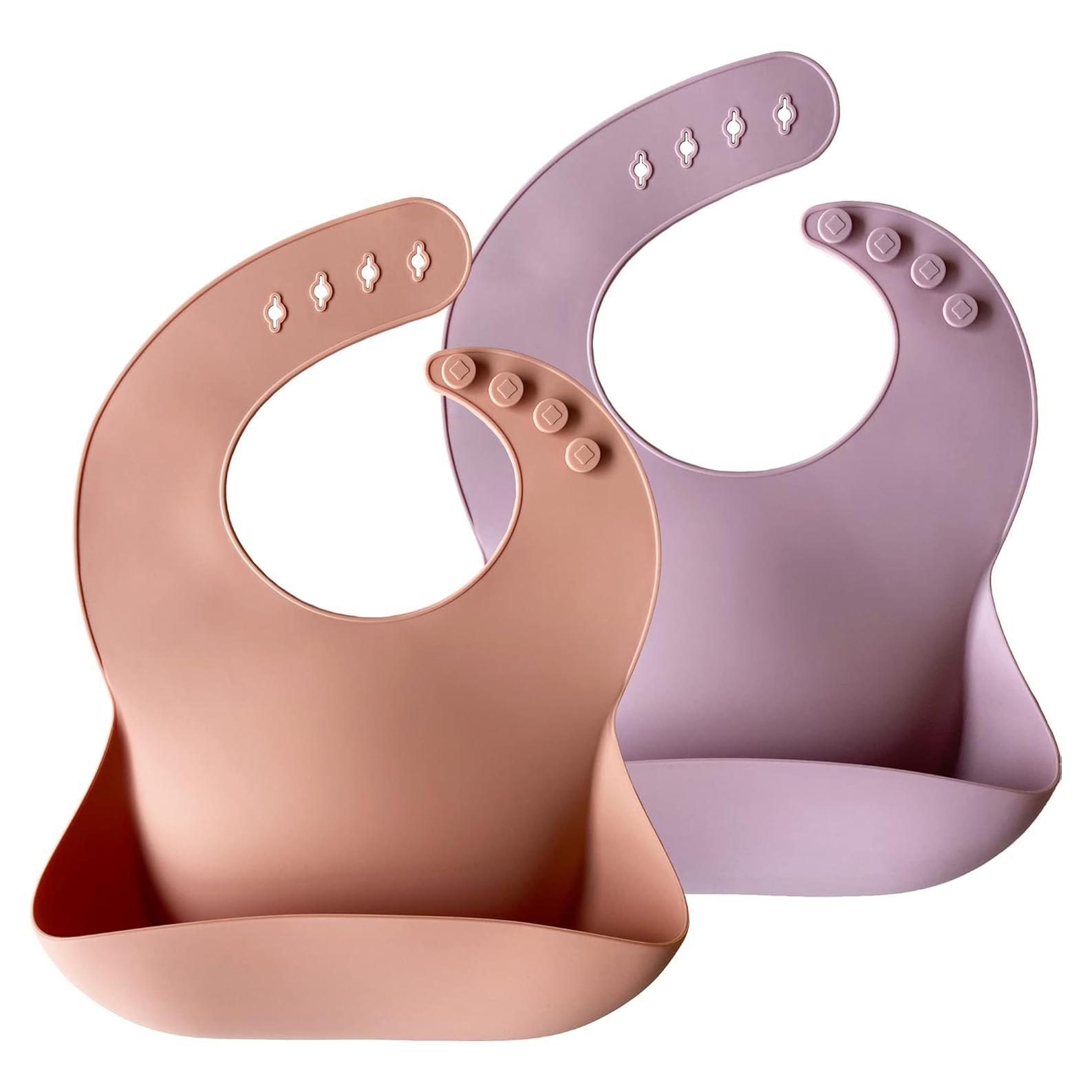 Conjunto de 2 Baberos de Silicona Moonkie Libres de BPA