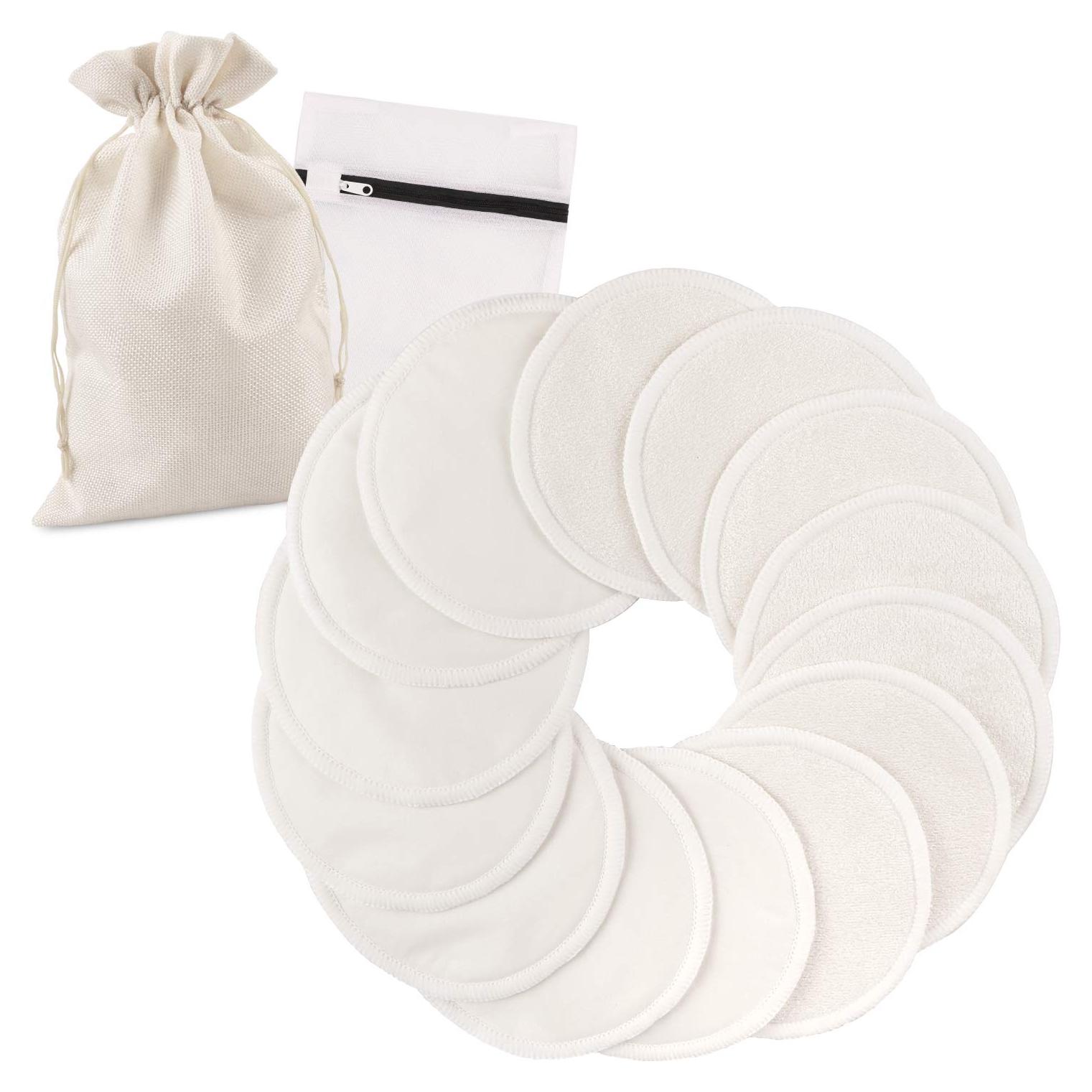 Almohadillas de Lactancia Lavables PHOGARY 14 Piezas Bambú Orgánico