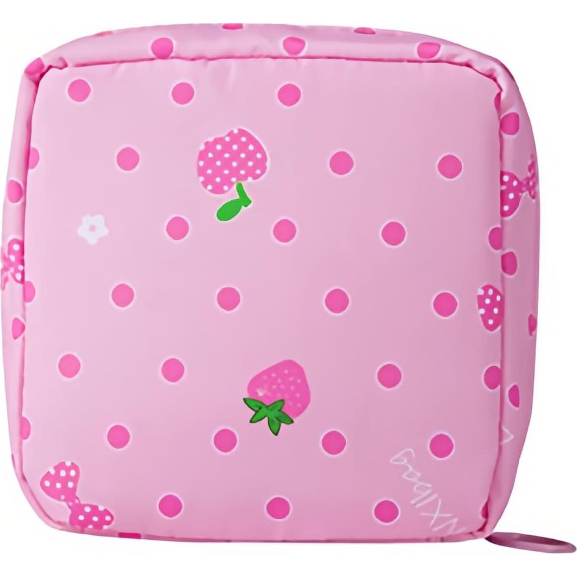Bolsa de Almacenamiento de Toallas Sanitarias PayPie Rosa 12x12 cm