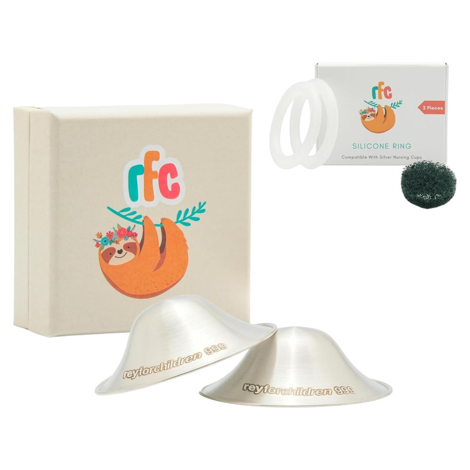 Tazas de Lactancia de Plata 999 RFC - Kit Regular con Silicona
