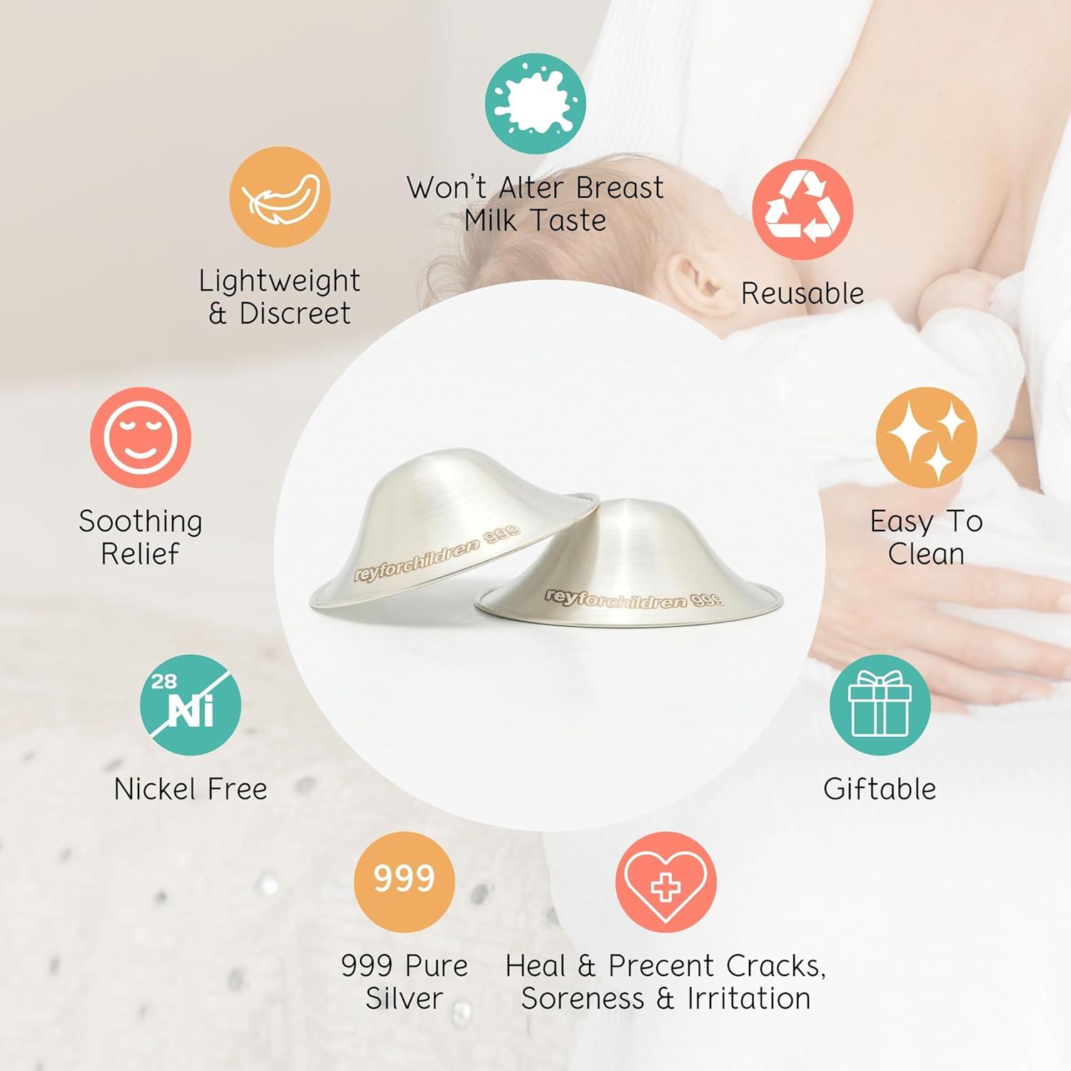 Tazas de Lactancia de Plata 999 RFC - Kit Regular con Silicona
