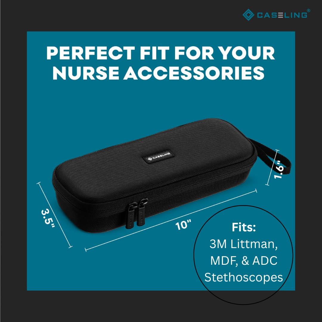 Funda Dura para Estetoscopio Caseling EVA Negro 27.4x10.4cm