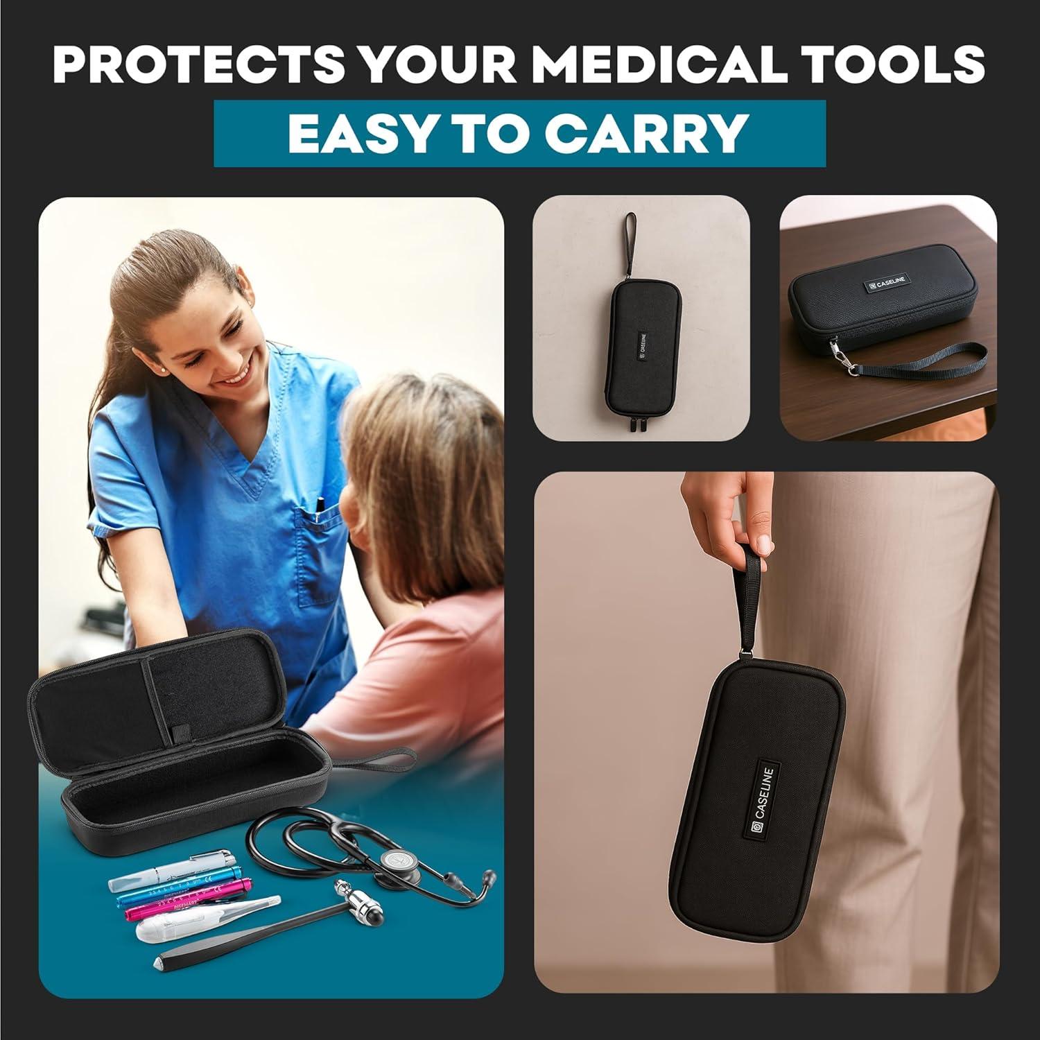 Funda Dura para Estetoscopio Caseling EVA Negro 27.4x10.4cm