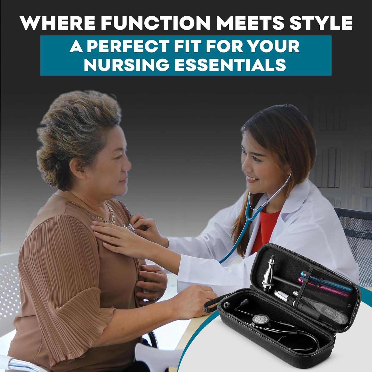 Funda Dura para Estetoscopio Caseling EVA Negro 27.4x10.4cm