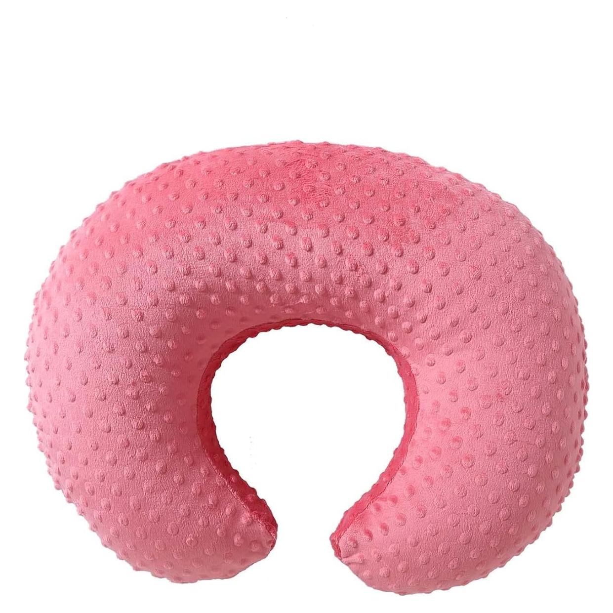 Funda de Almohada de Lactancia QUENESS Terciopelo Rojo Fresa