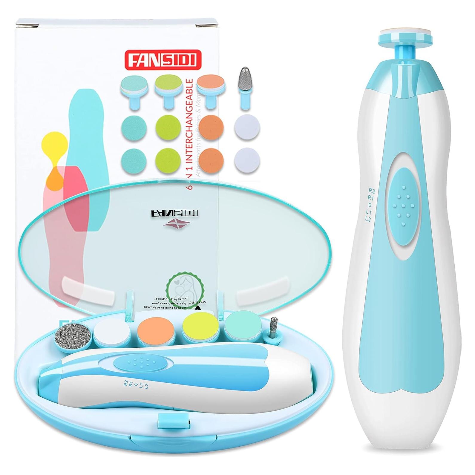 Cortador de Uñas Eléctrico FANSIDI para Bebés con 12 Accesorios