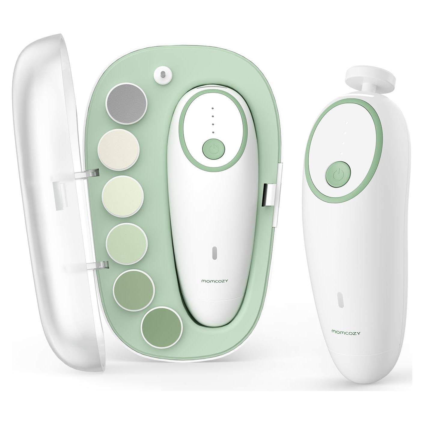 Lima de Uñas Eléctrica Momcozy para Bebés - Recargable, 7 Accesorios