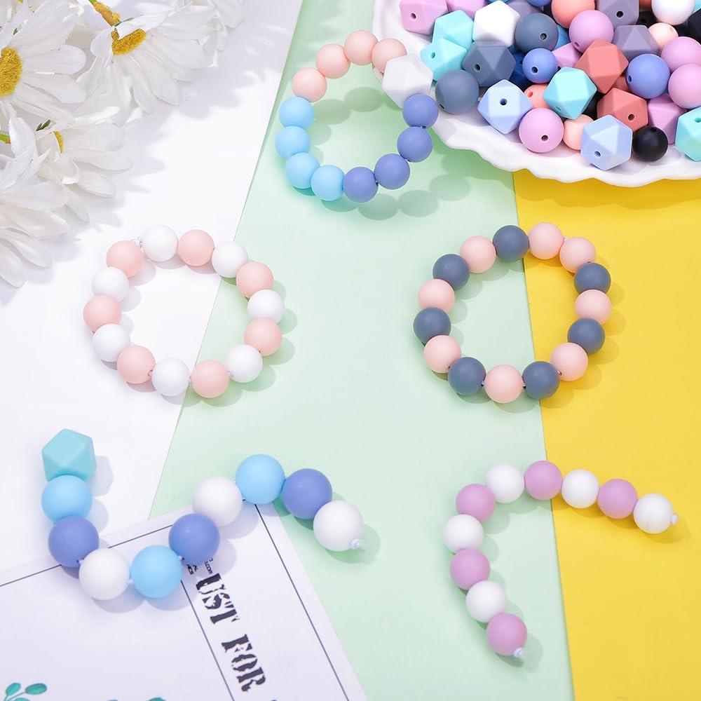 121 Perlas de Silicona Vellibring para Manualidades DIY Multicolor