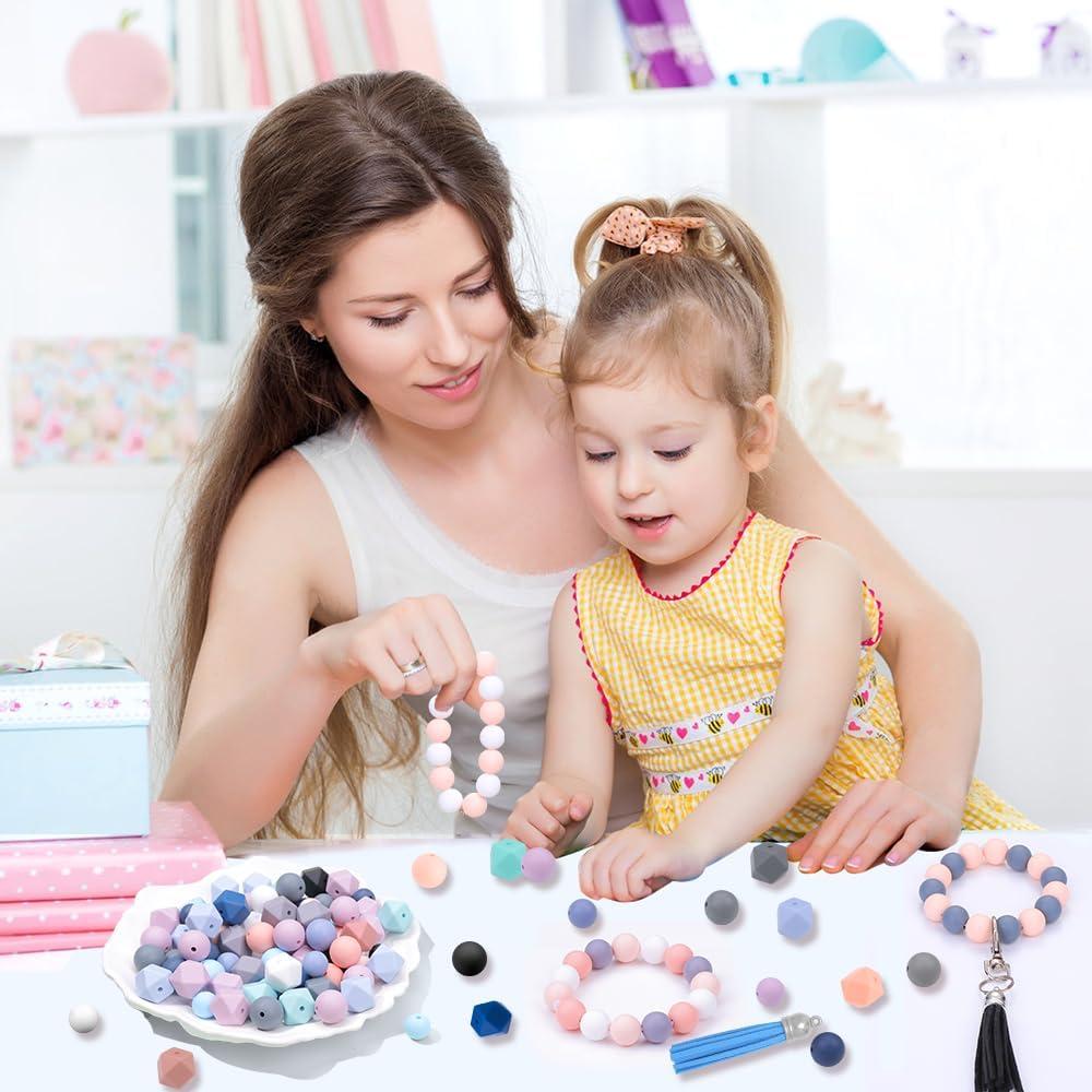 121 Perlas de Silicona Vellibring para Manualidades DIY Multicolor