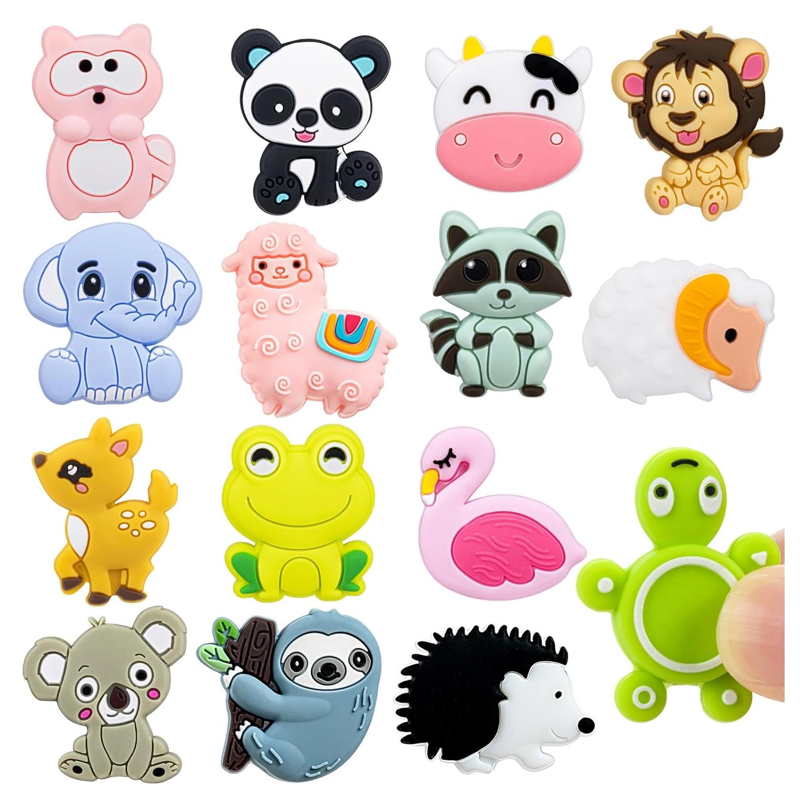 15 Perlas de Silicona Animales FFNIU 2mm para Manualidades