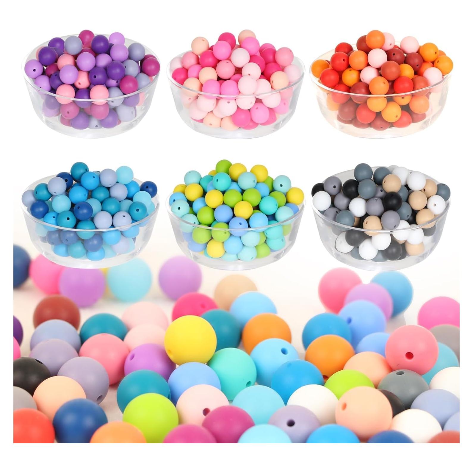 Perlas de Silicona ZIFTY 240 Pcs 15mm Multicolor para DIY